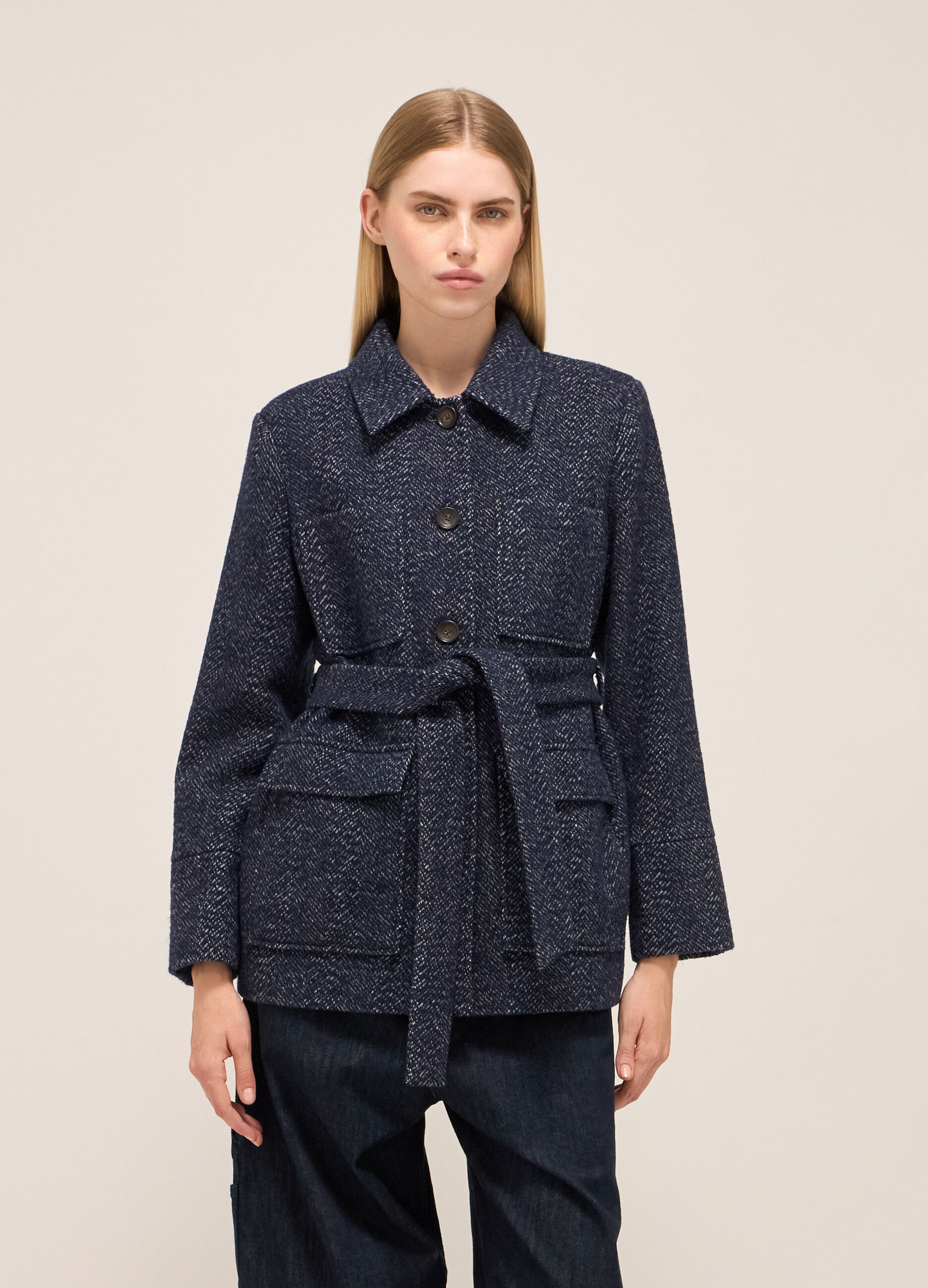 Safari jacket in wool blend