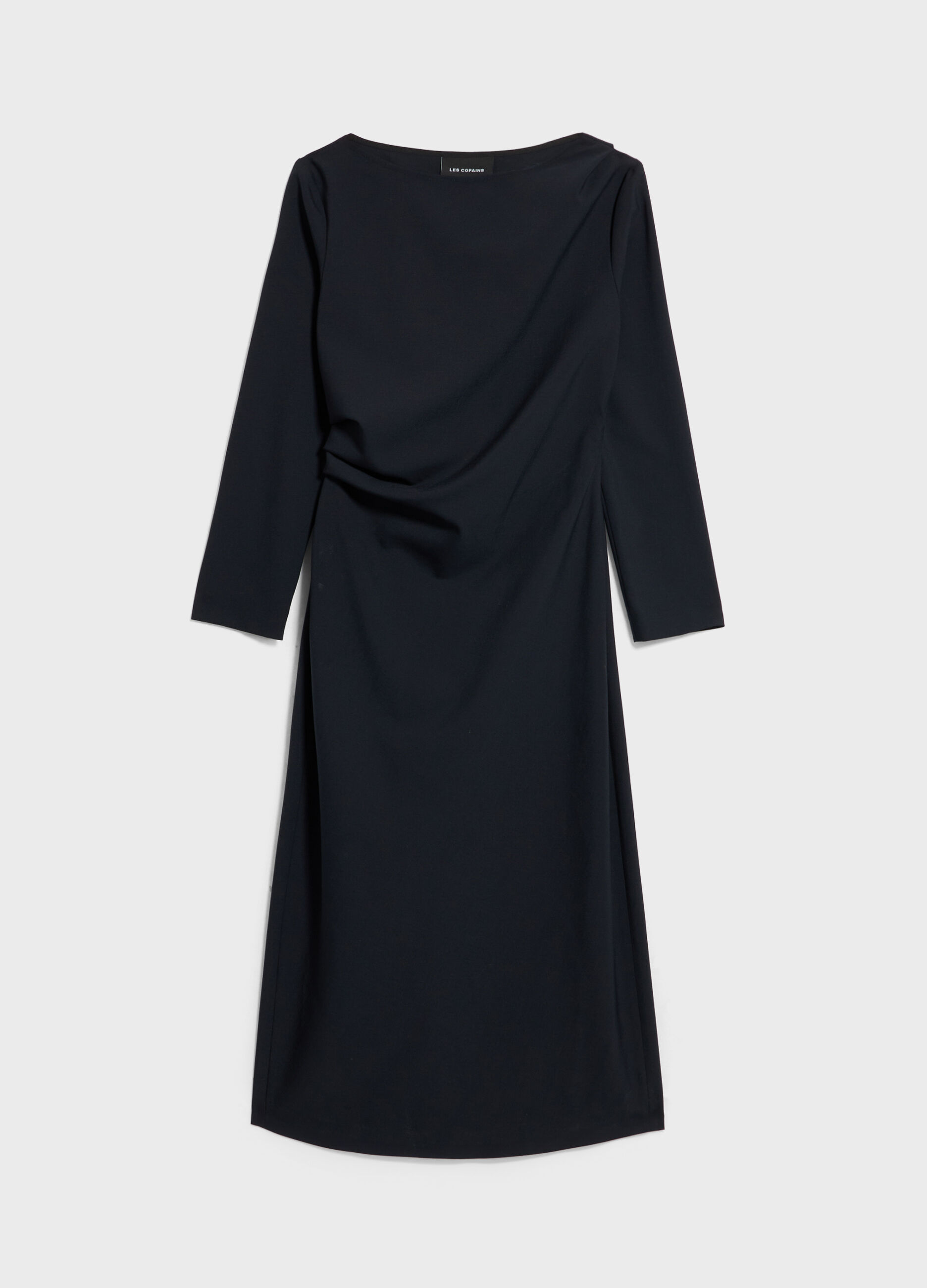 Midi dress with draping