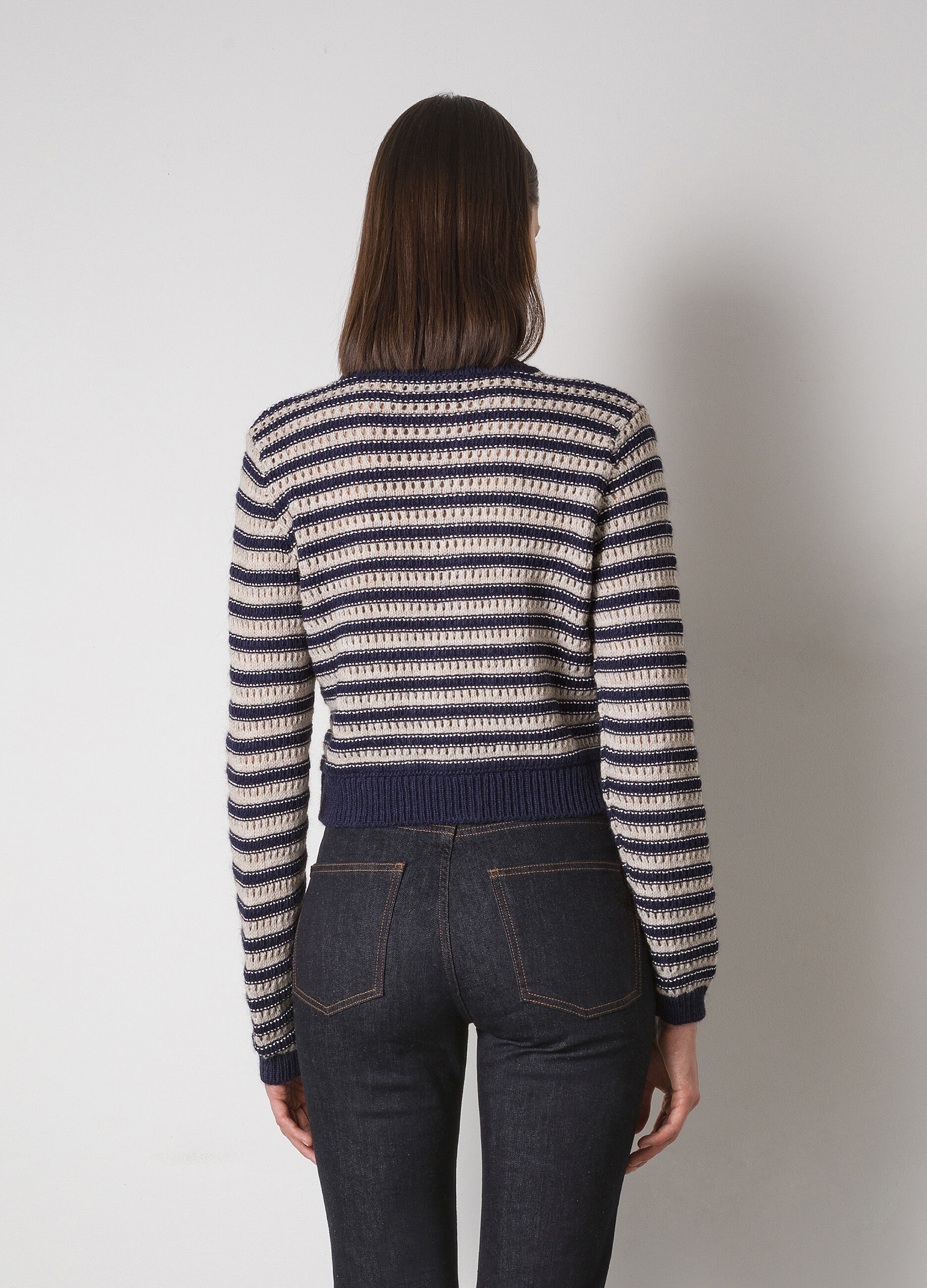 Alpaca wool-blend tricot cardigan _1