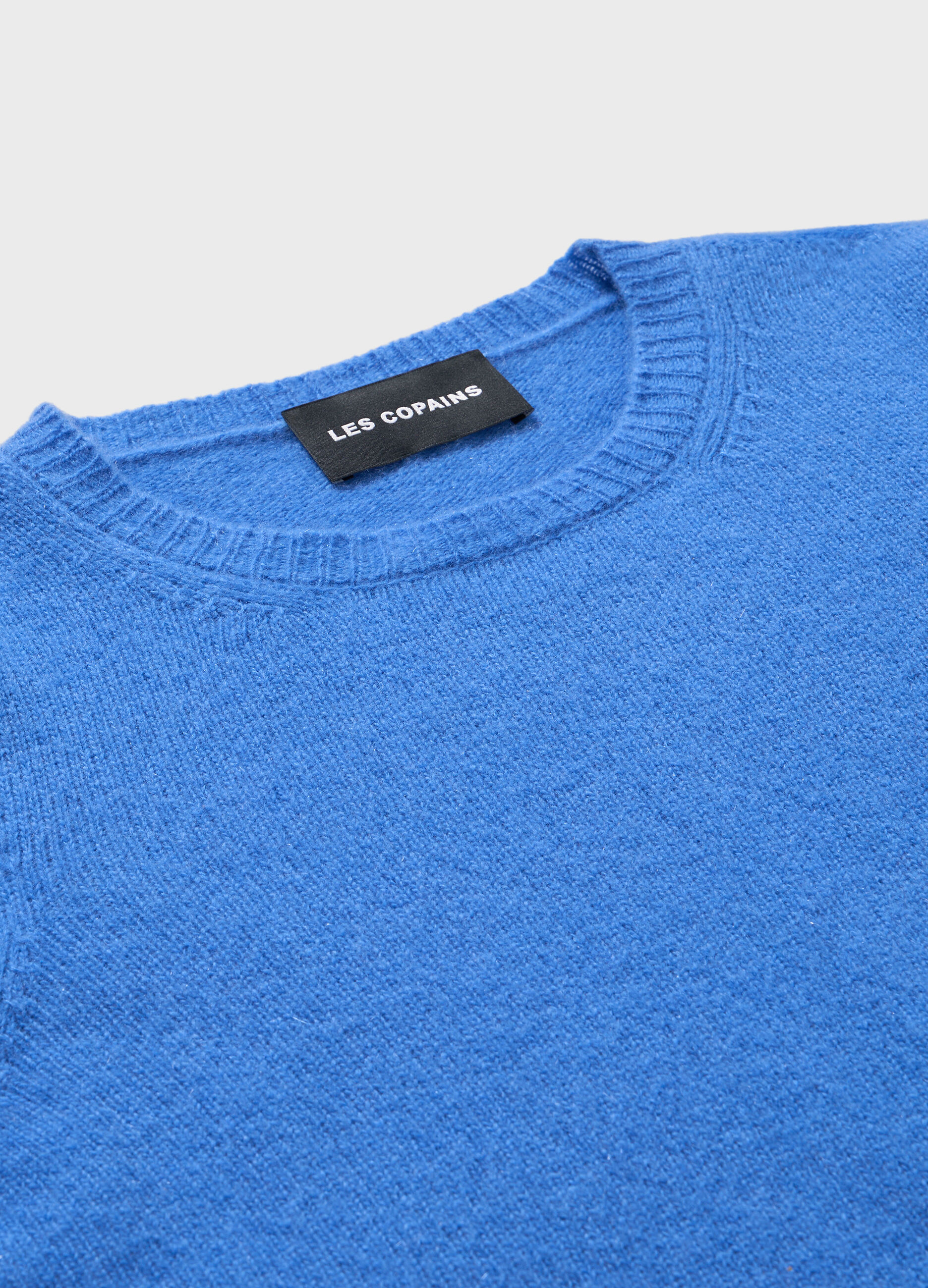 Crew-neck sweater in merino wool and cashmere