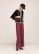Knitted cardigan with contrasting coloured trims_0