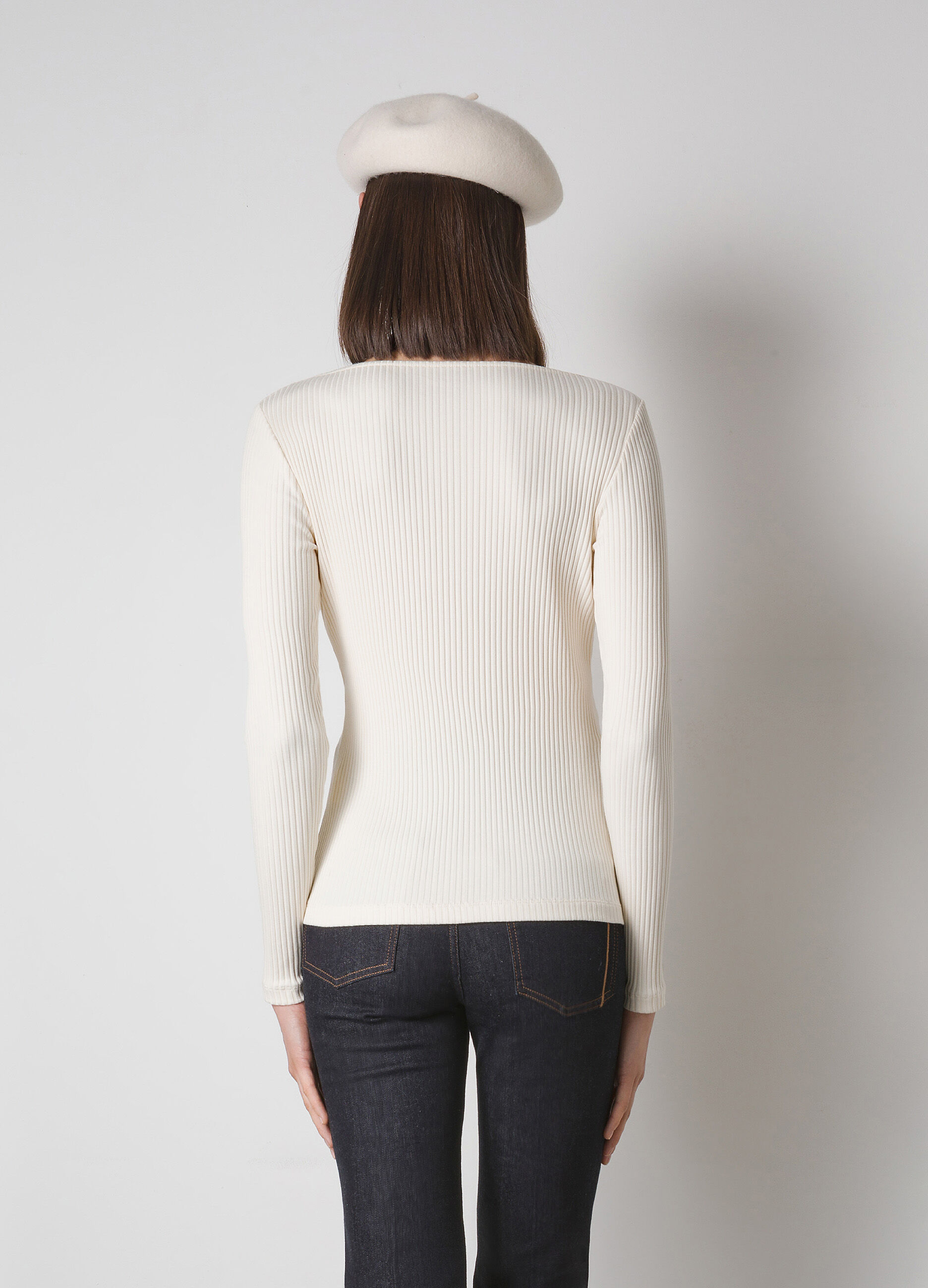 Long-sleeved T-shirt in stretch cotton_1