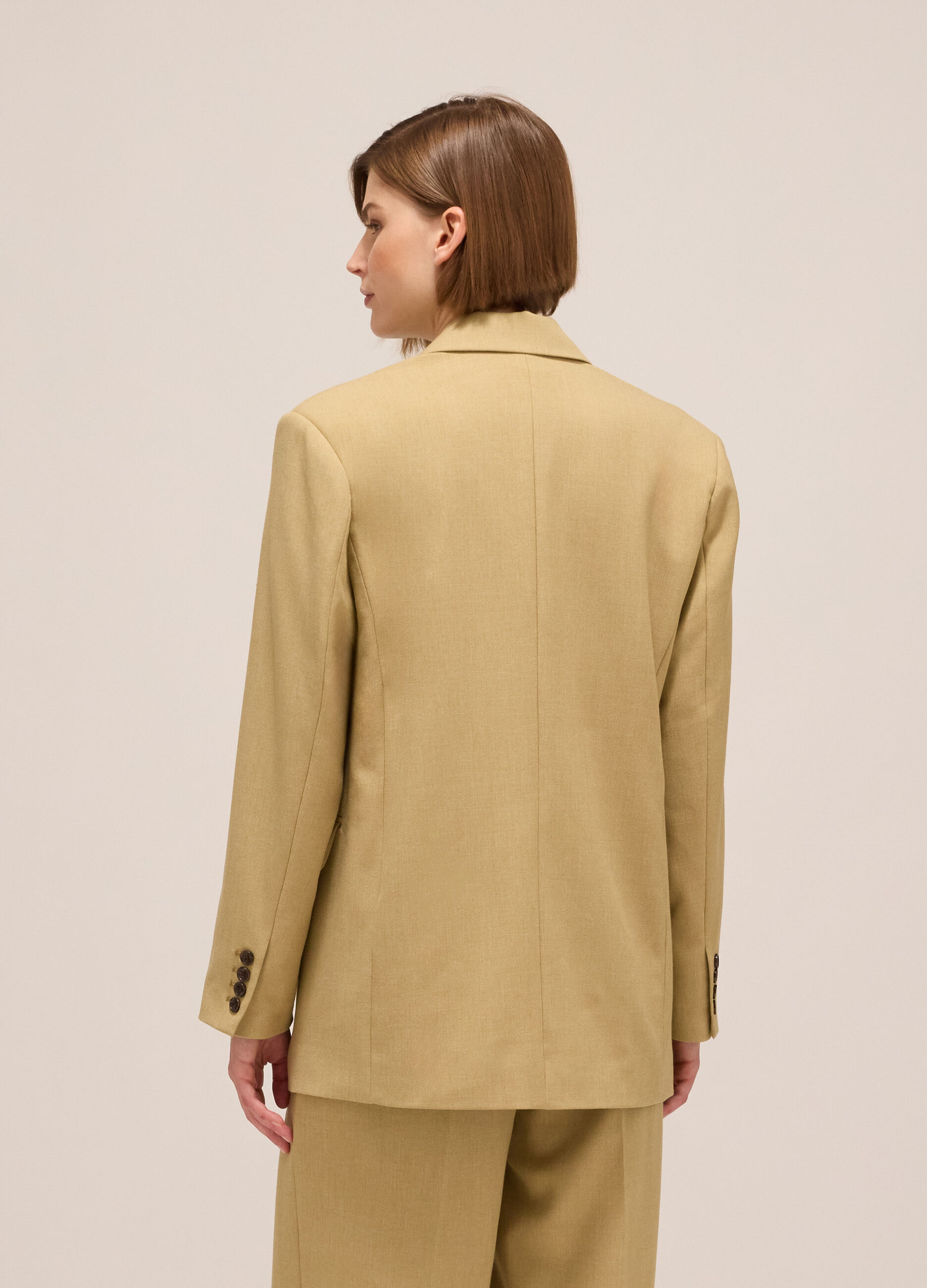 Blazer long fermé par deux boutons