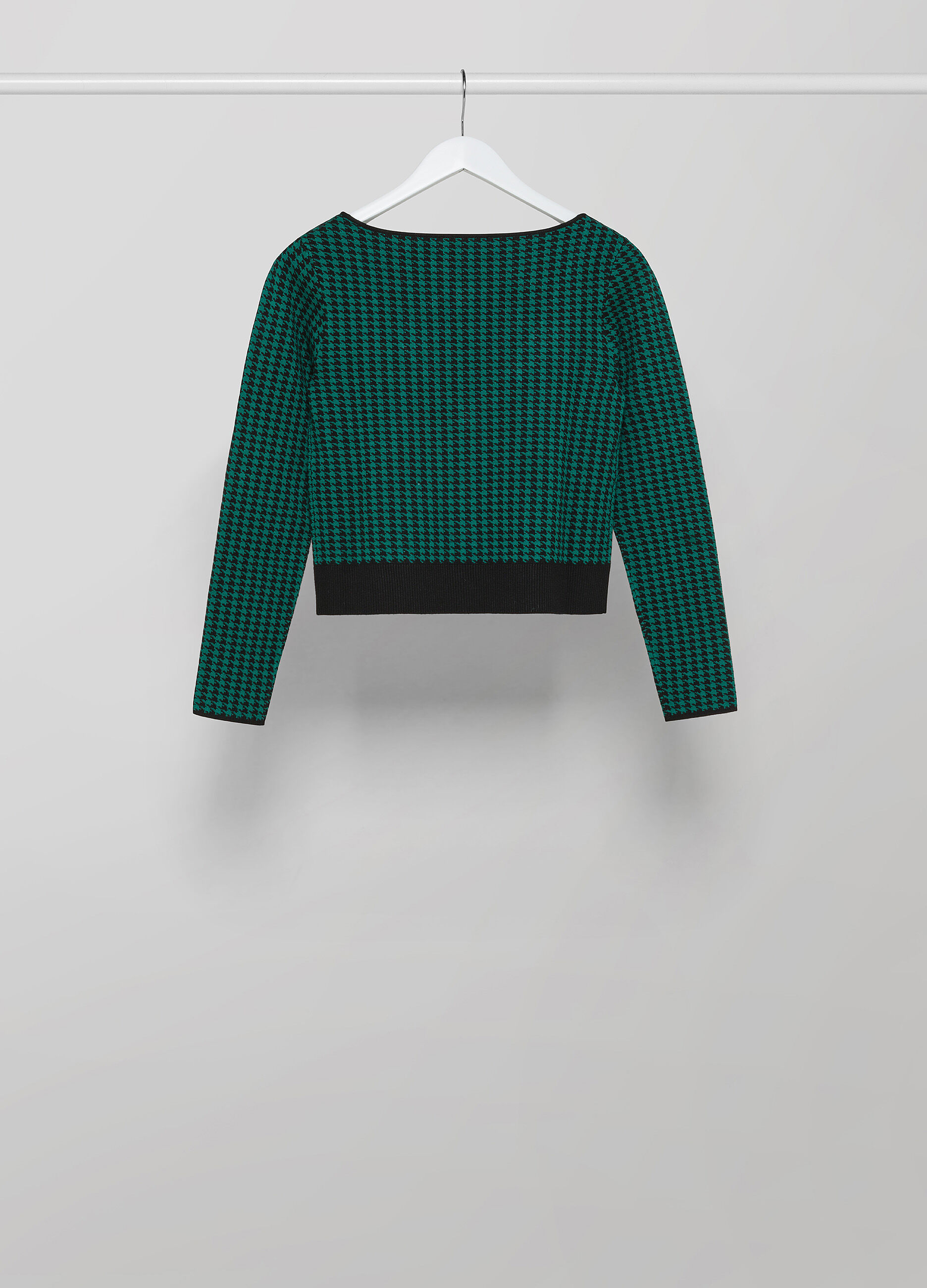 Jacquard houndstooth cardigan_5