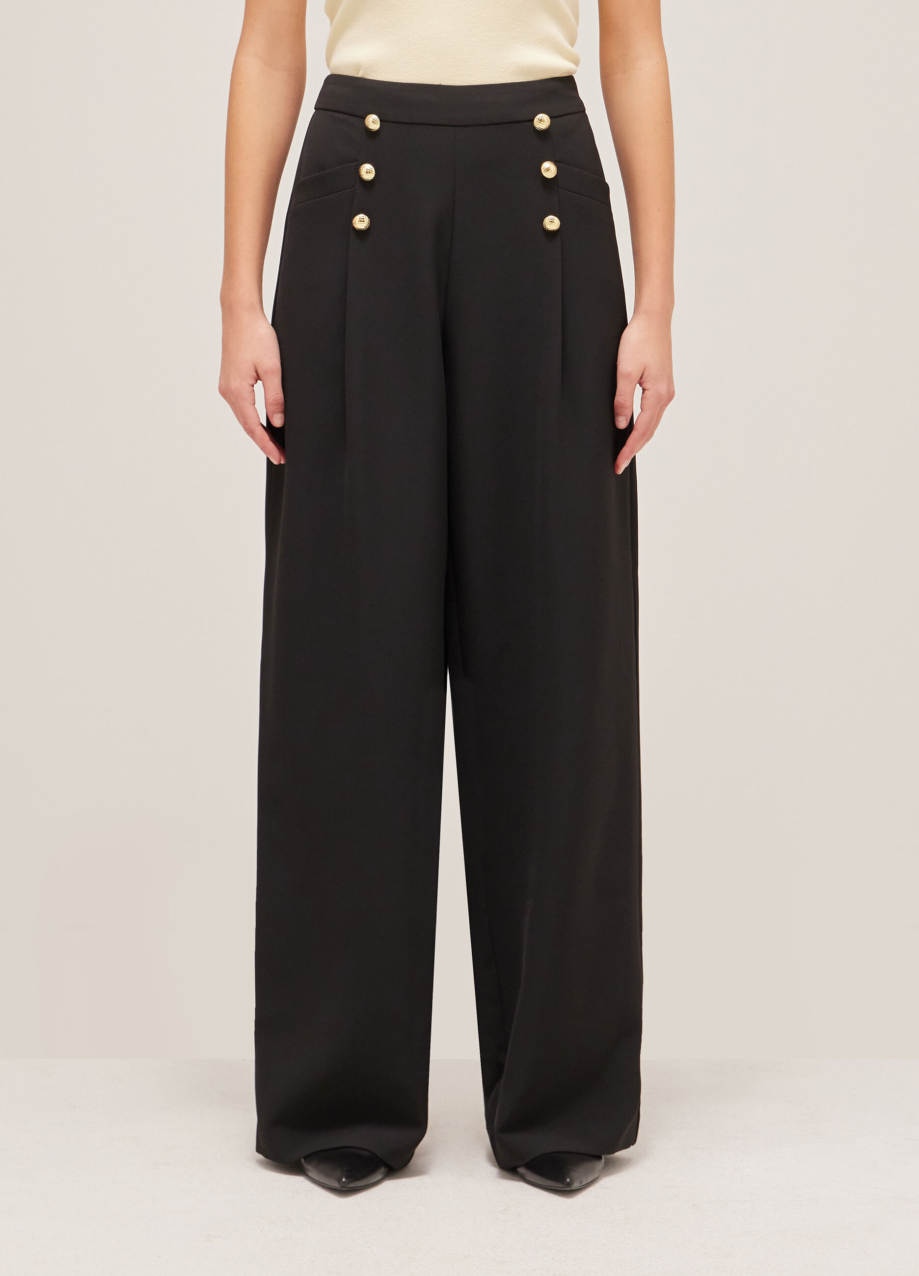 Palazzo trousers with side buttons_1