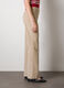Beige Flare ribbed velvet trousers_3