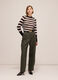 Striped crew-neck sweater in wool and mohair blend_0