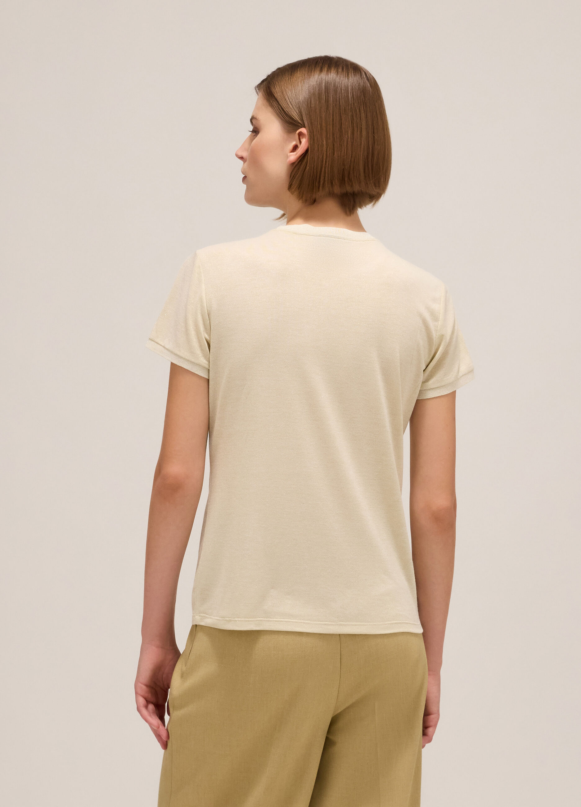 T-shirt à manches courtes en viscose mélangée
