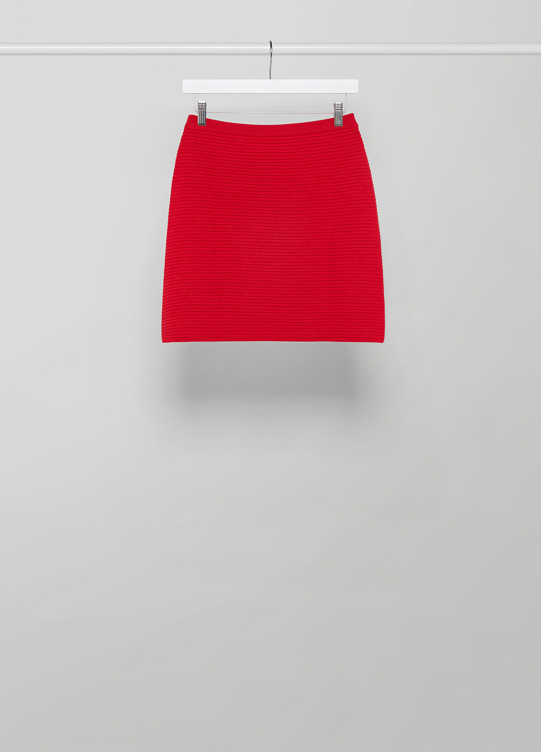 Merino wool blend tricot miniskirt_5