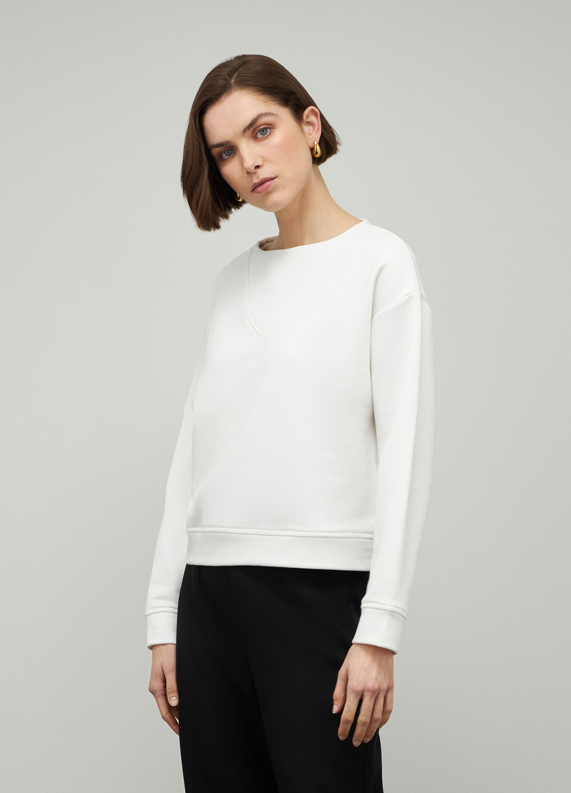 White pure cotton sweatshirt_1
