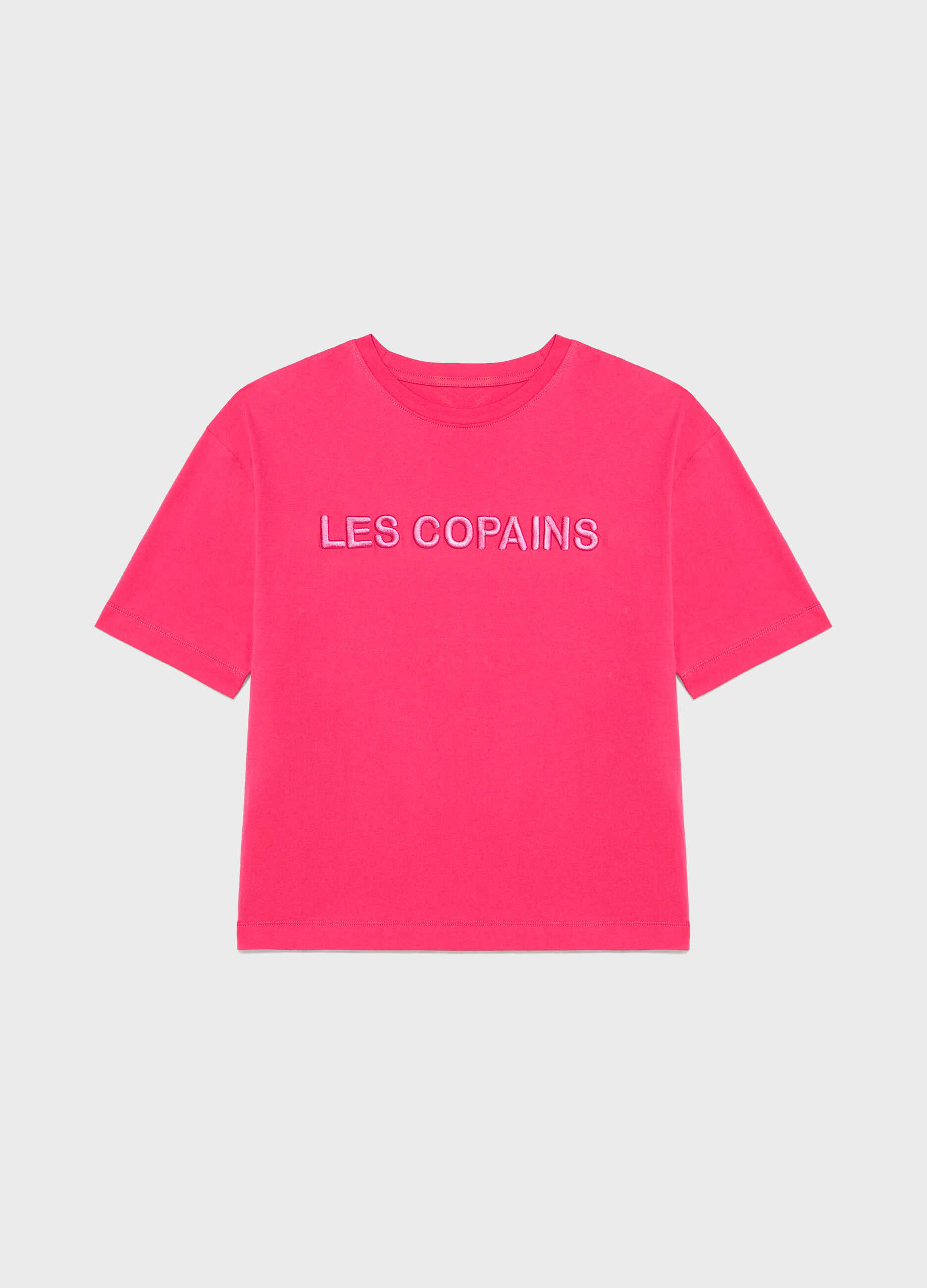 Pink pure cotton t-shirt with logo