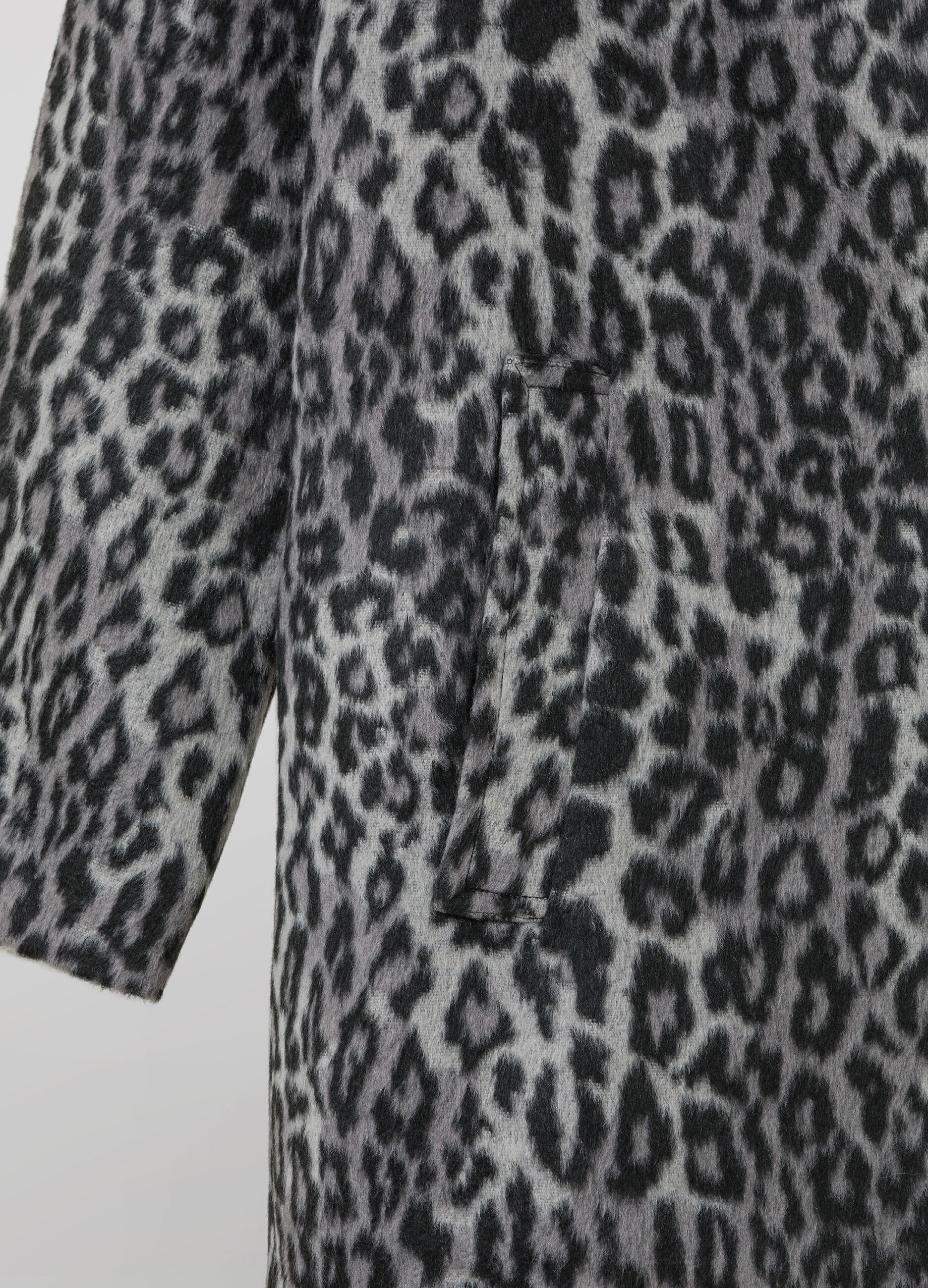 Wool blend coat with animal print_6