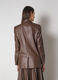 Faux leather double-breasted blazer_1