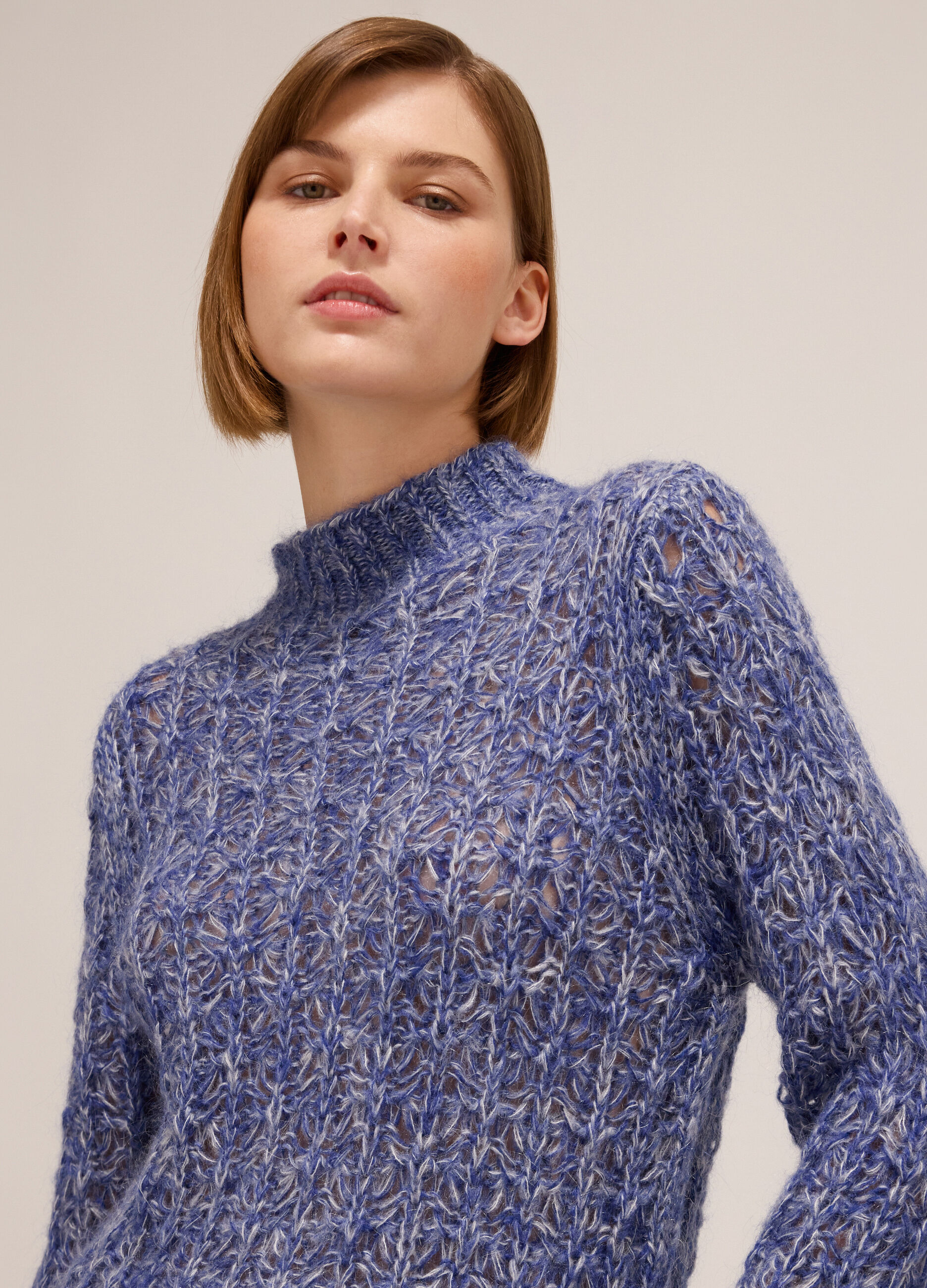 Gros pull en mohair mélangé