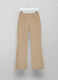 Beige Flare ribbed velvet trousers_4