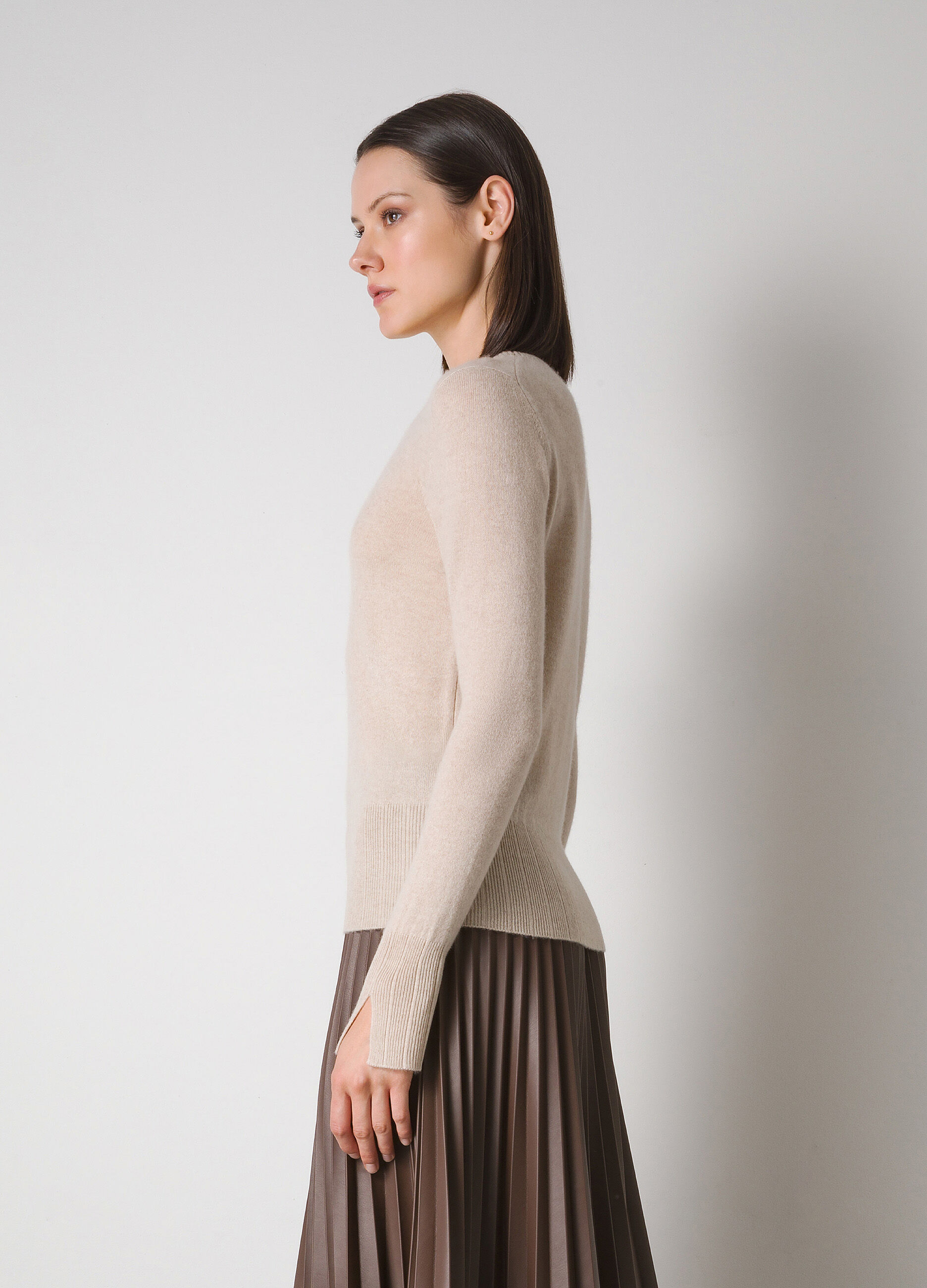 Pure cashmere tricot pullover _3