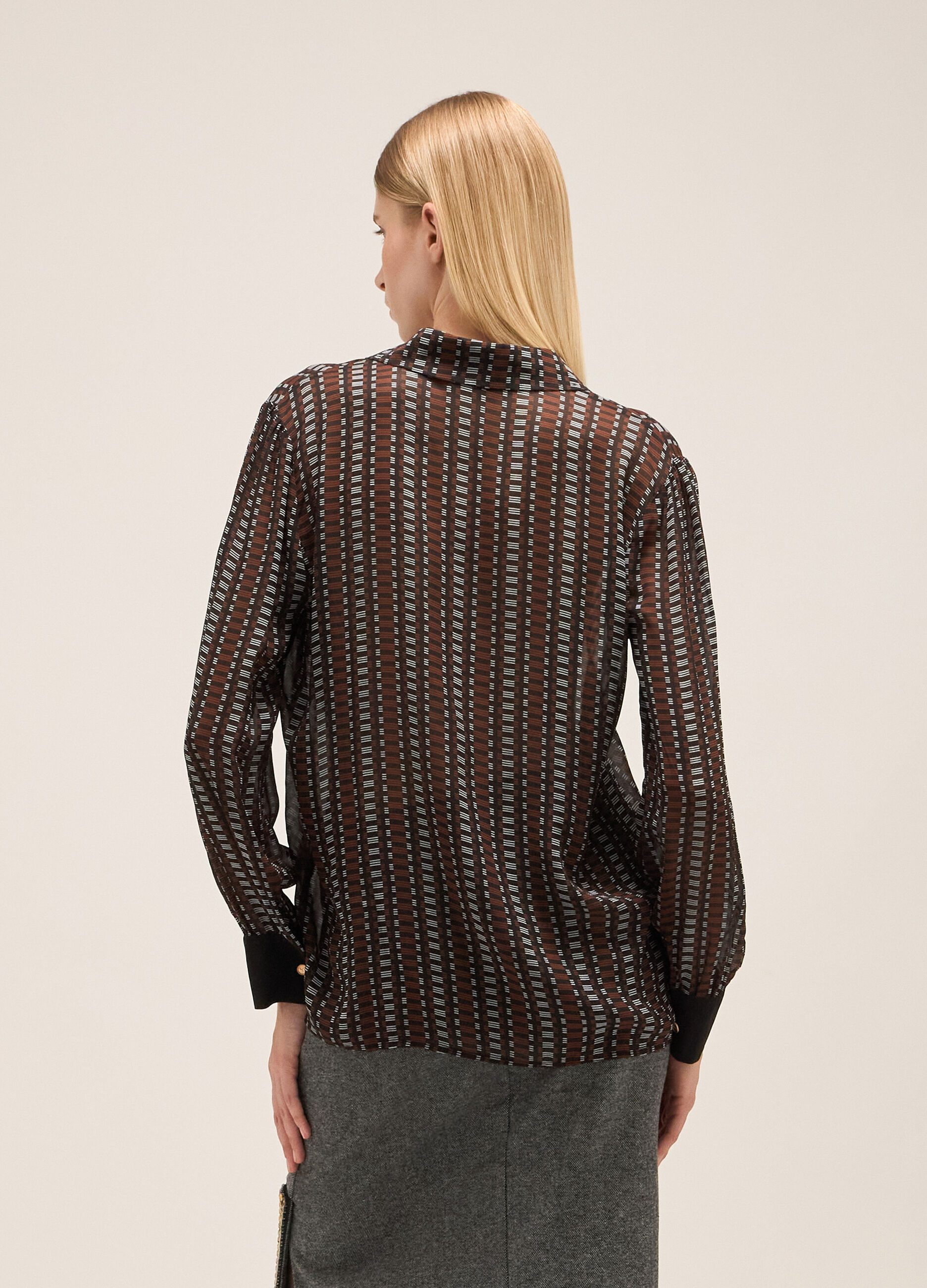 Chemise en viscose imprim&eacute;e