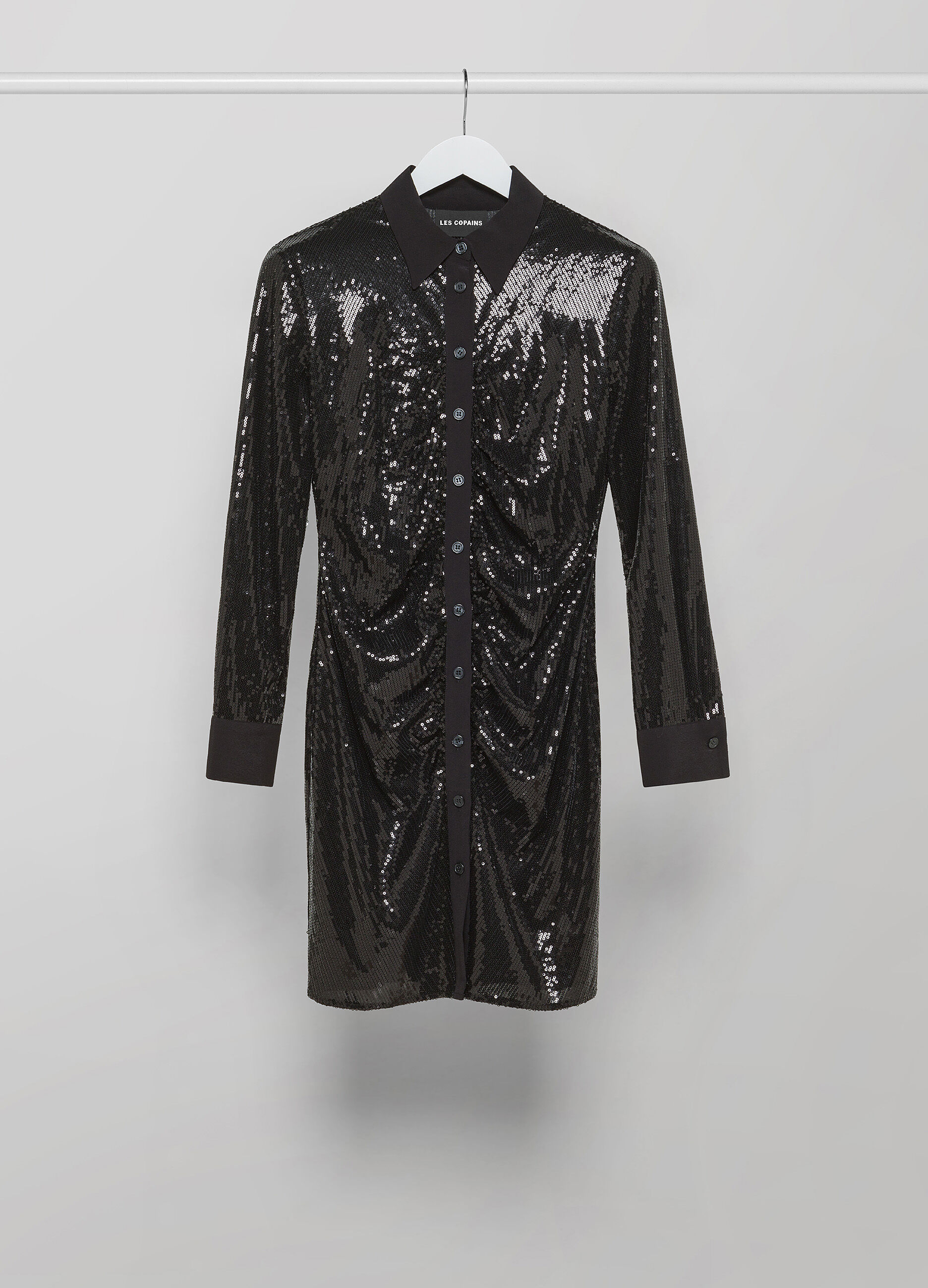 Black short sequin dress_4