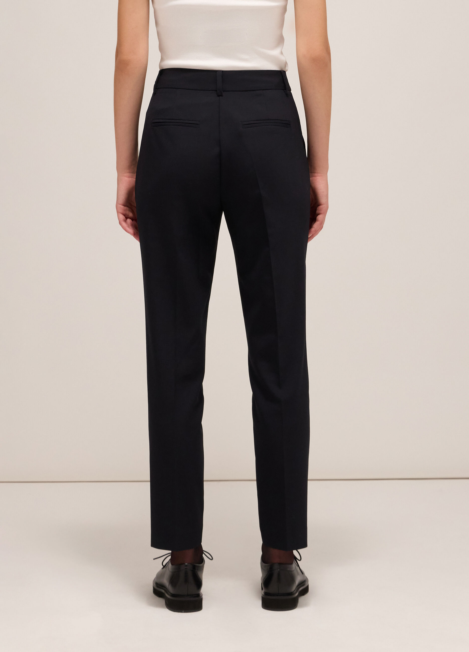Cigarette trousers in wool blend
