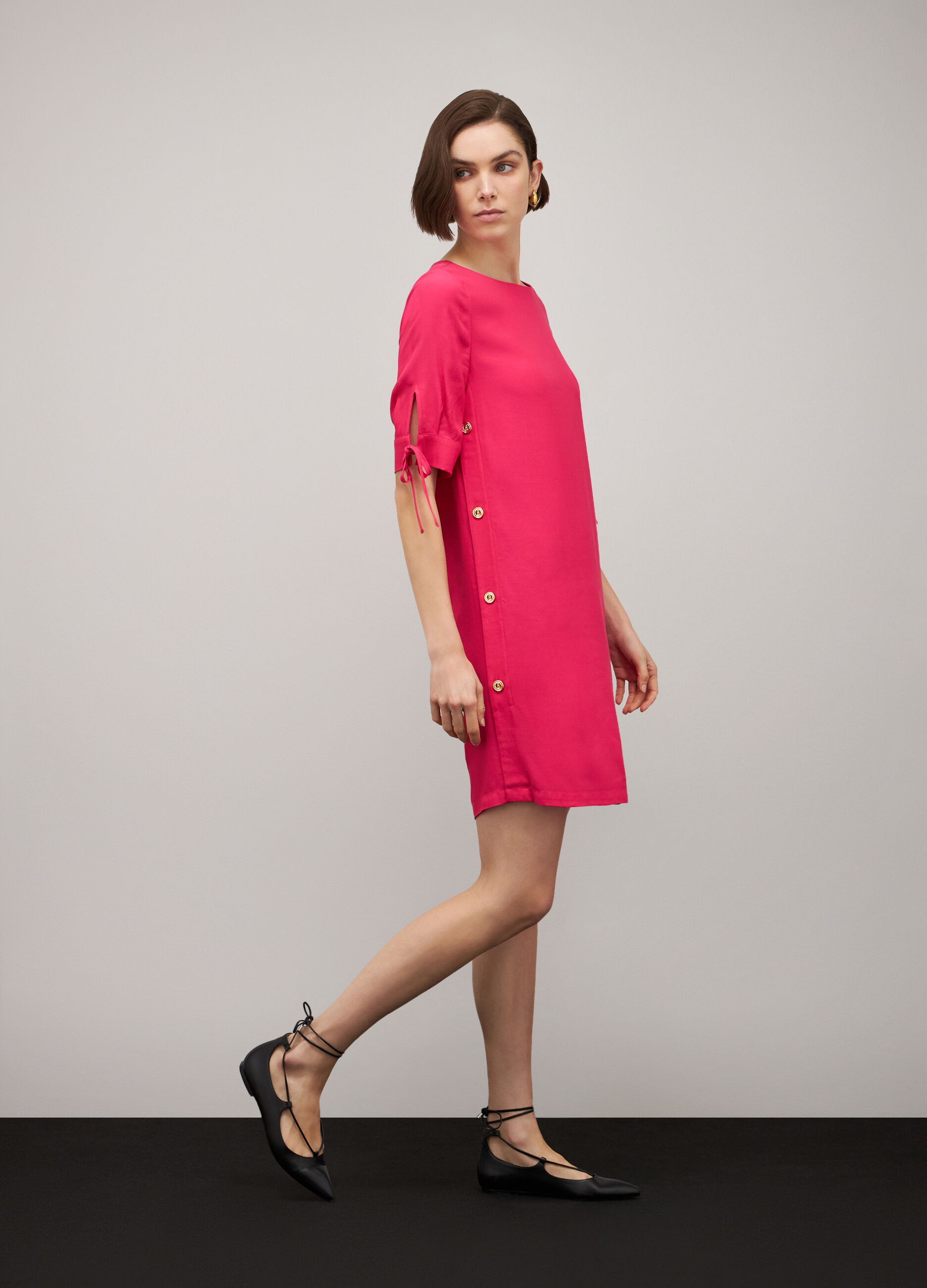 Short pink cady dress_0