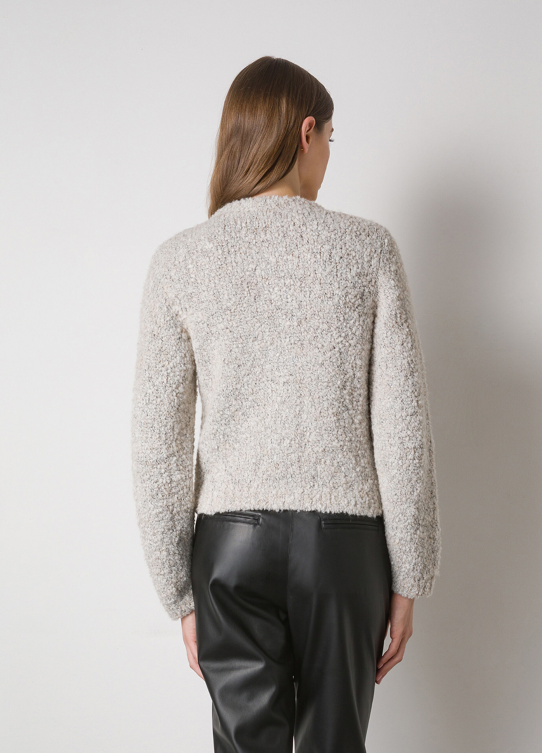 Alpaca wool blend loop stitch cardigan_1