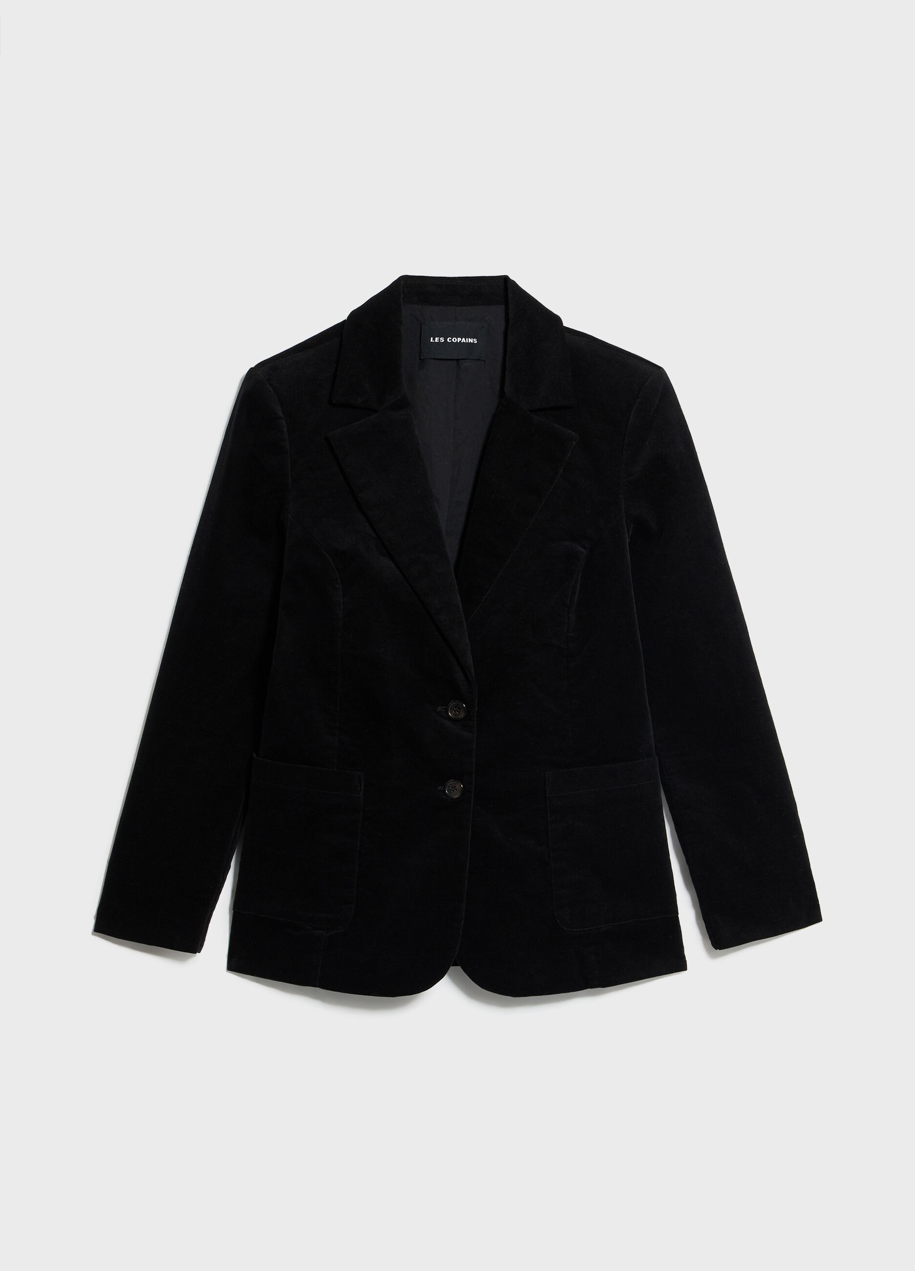 Velvet blazer in stretch cotton