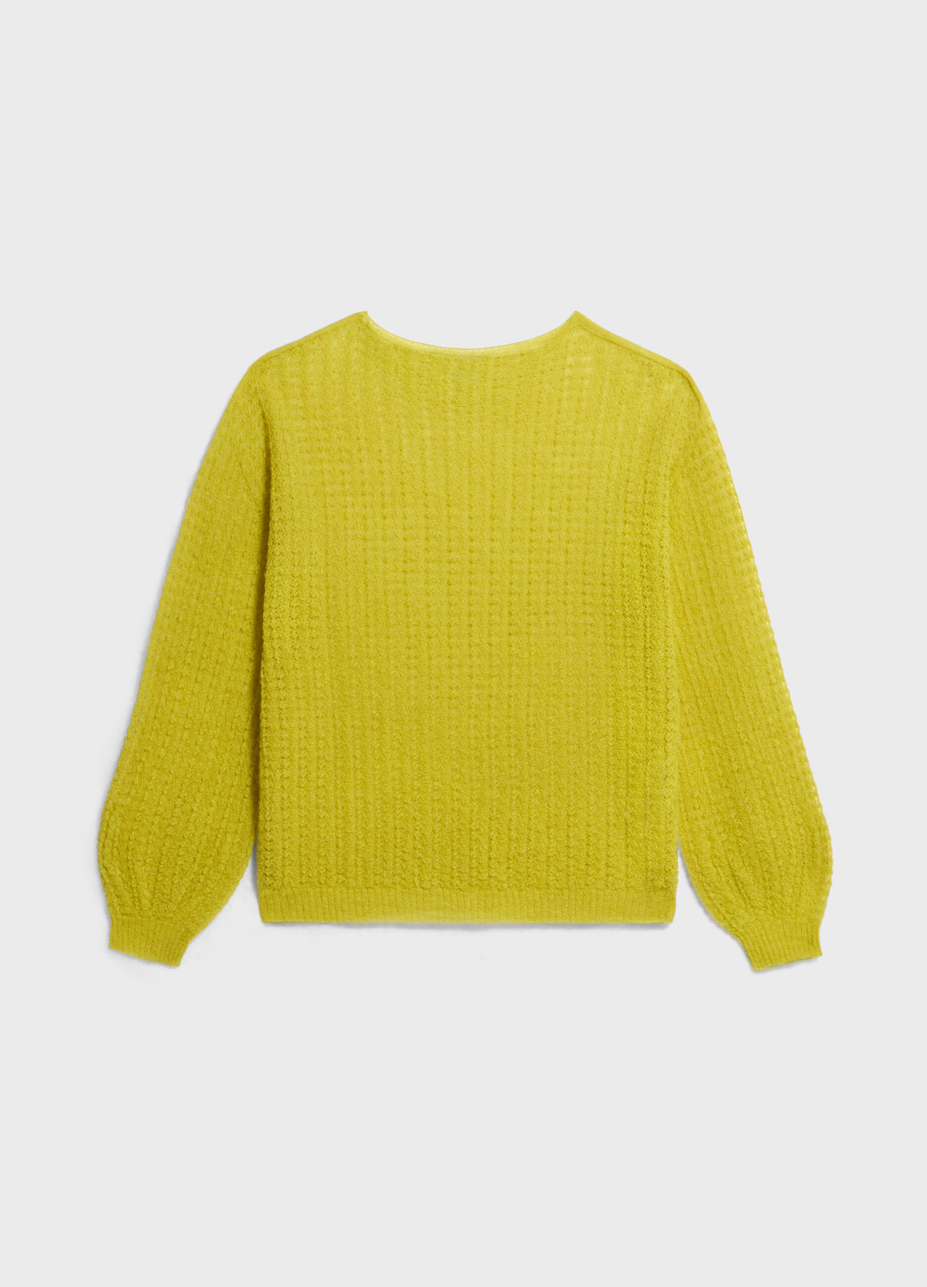 Knitted sweater with long sleeves