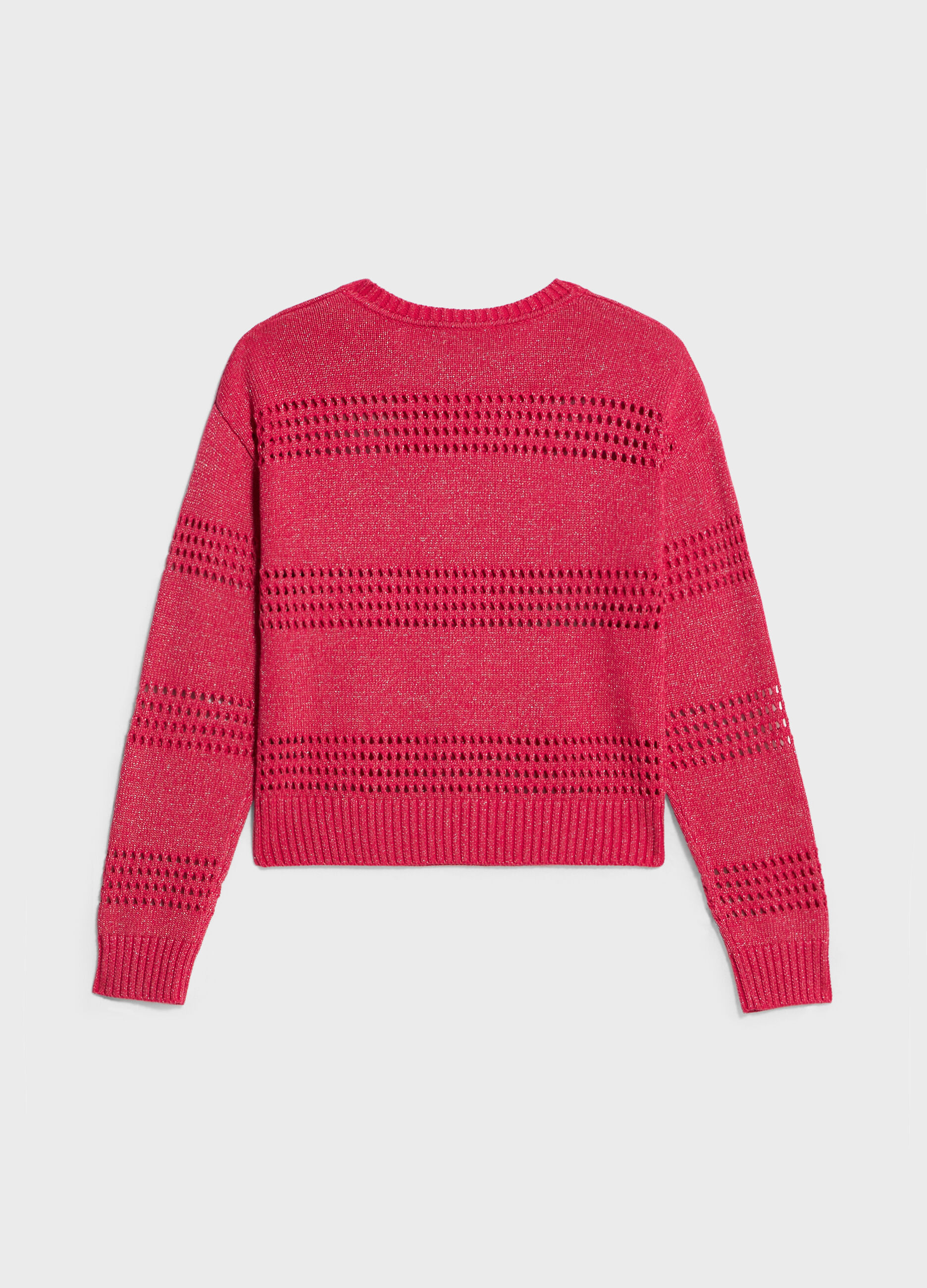 Knitted sweater in silk and cotton