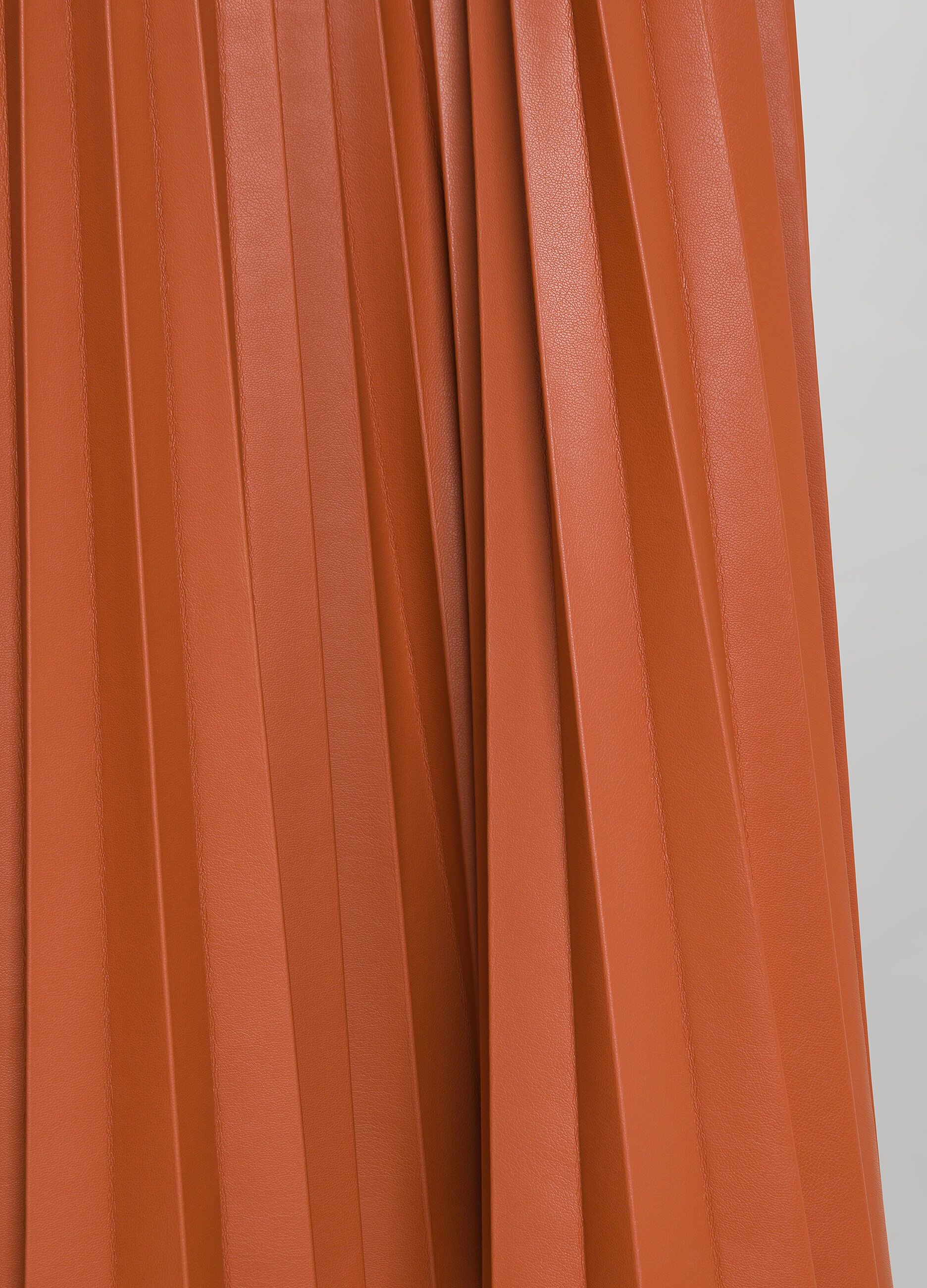 Faux leather pleated skirt