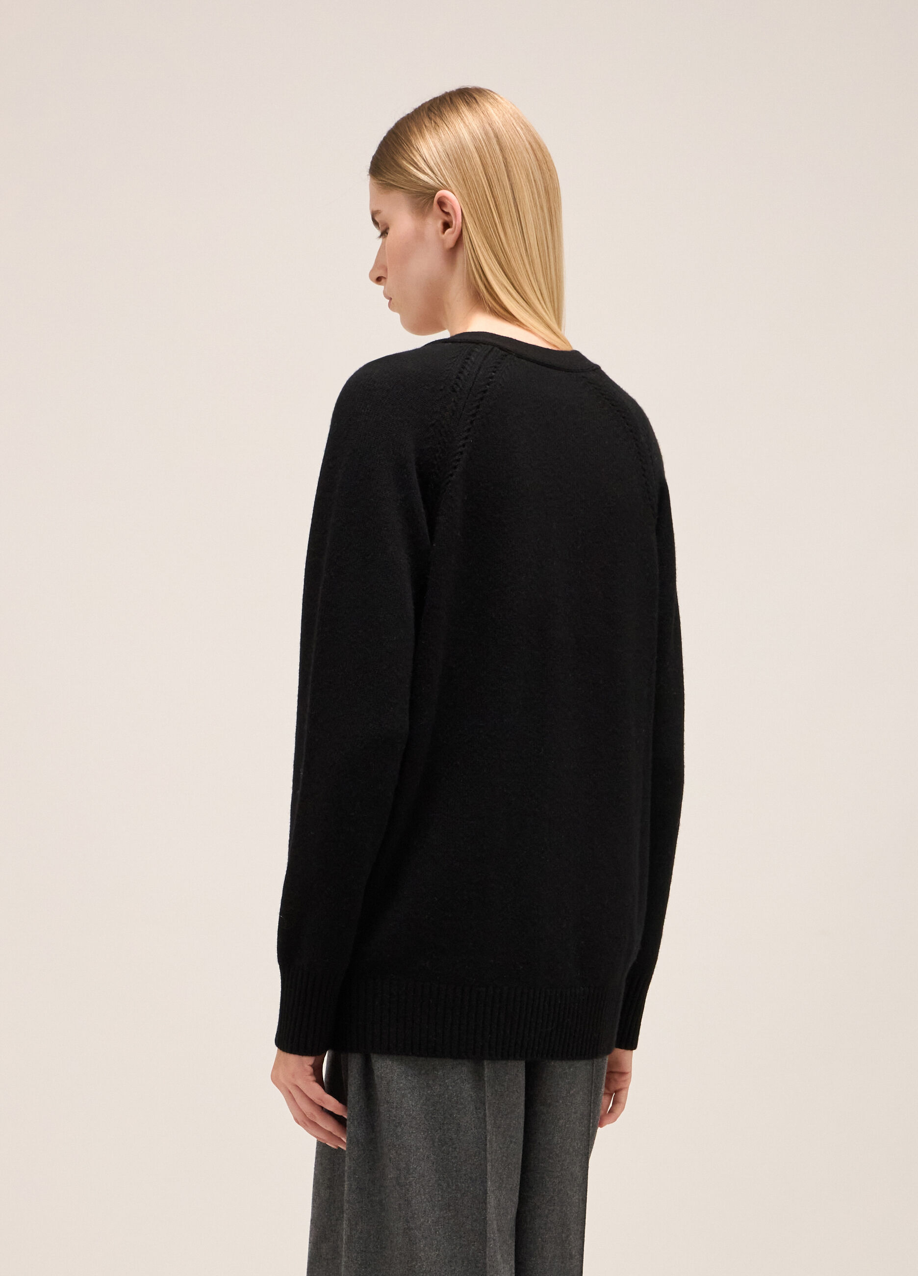 Cardigan oversize en laine et cachemire