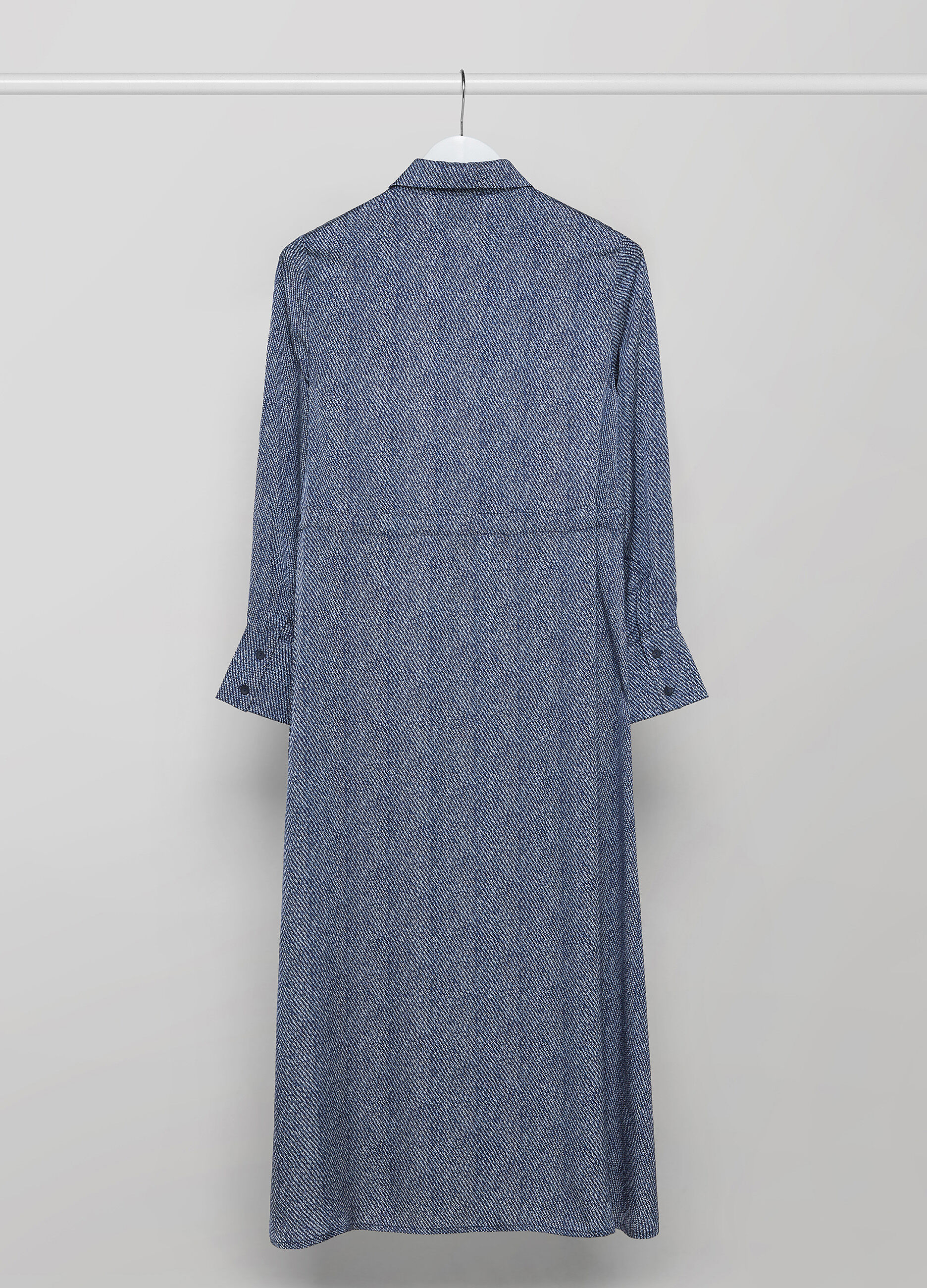 Blue long sleeve shirtdress_5