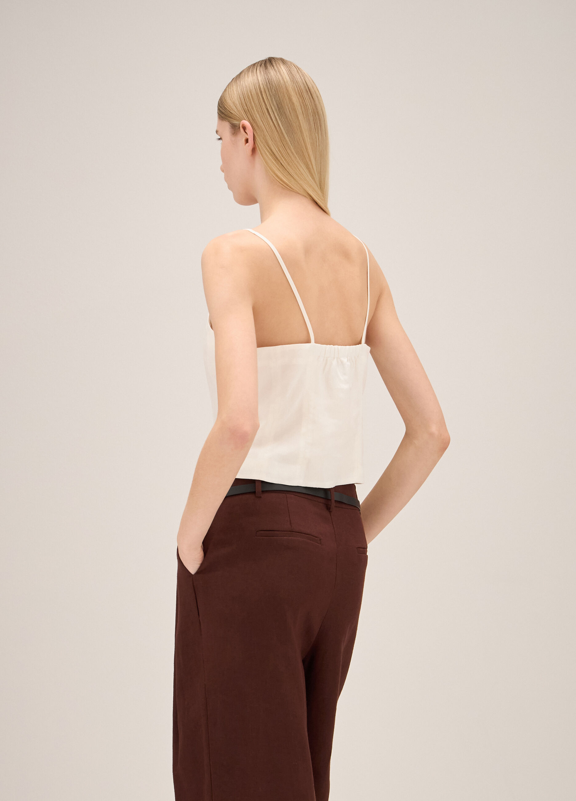 Strappy top in linen blend_2