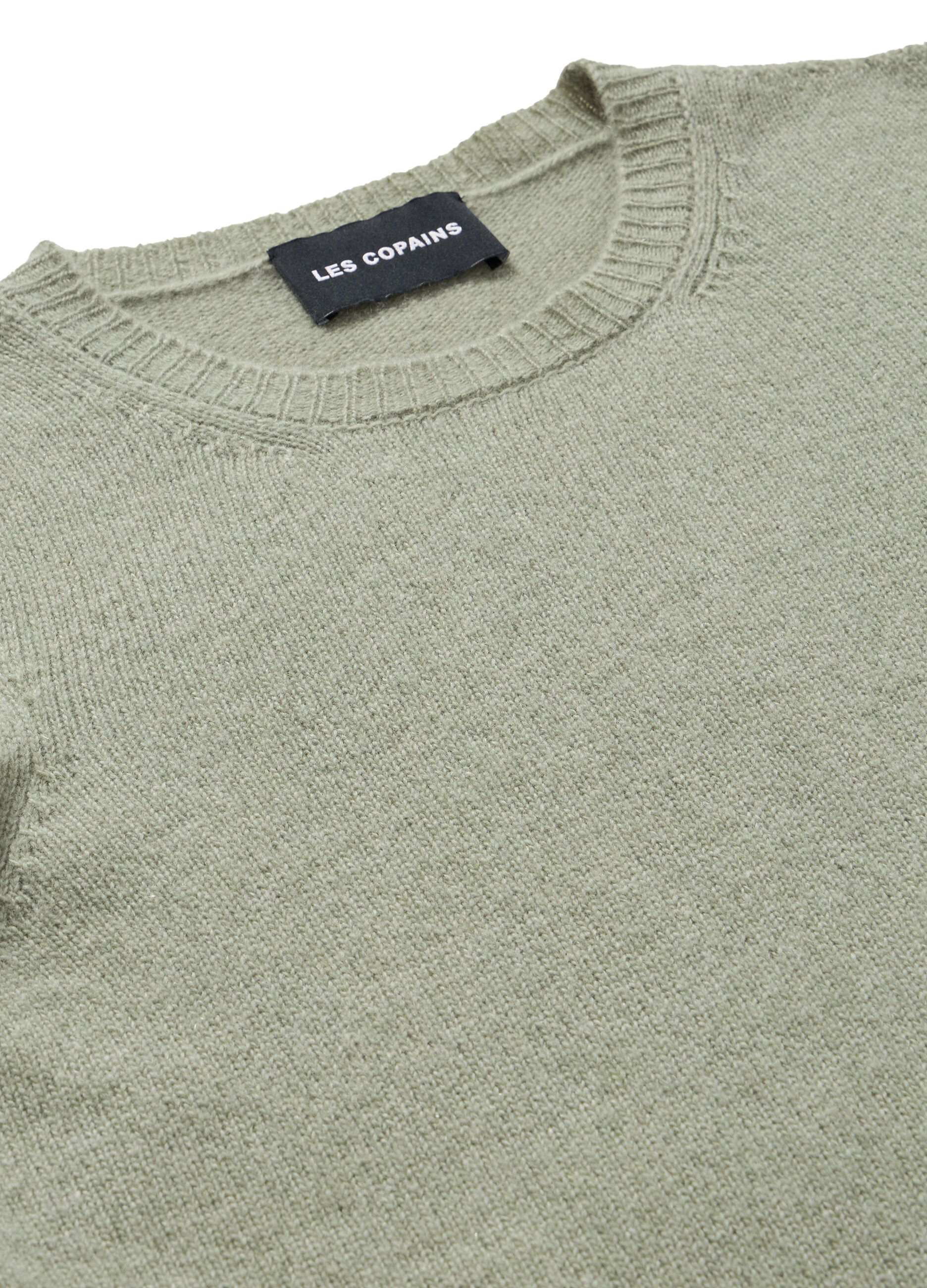 Crew-neck sweater in merino wool and cashmere