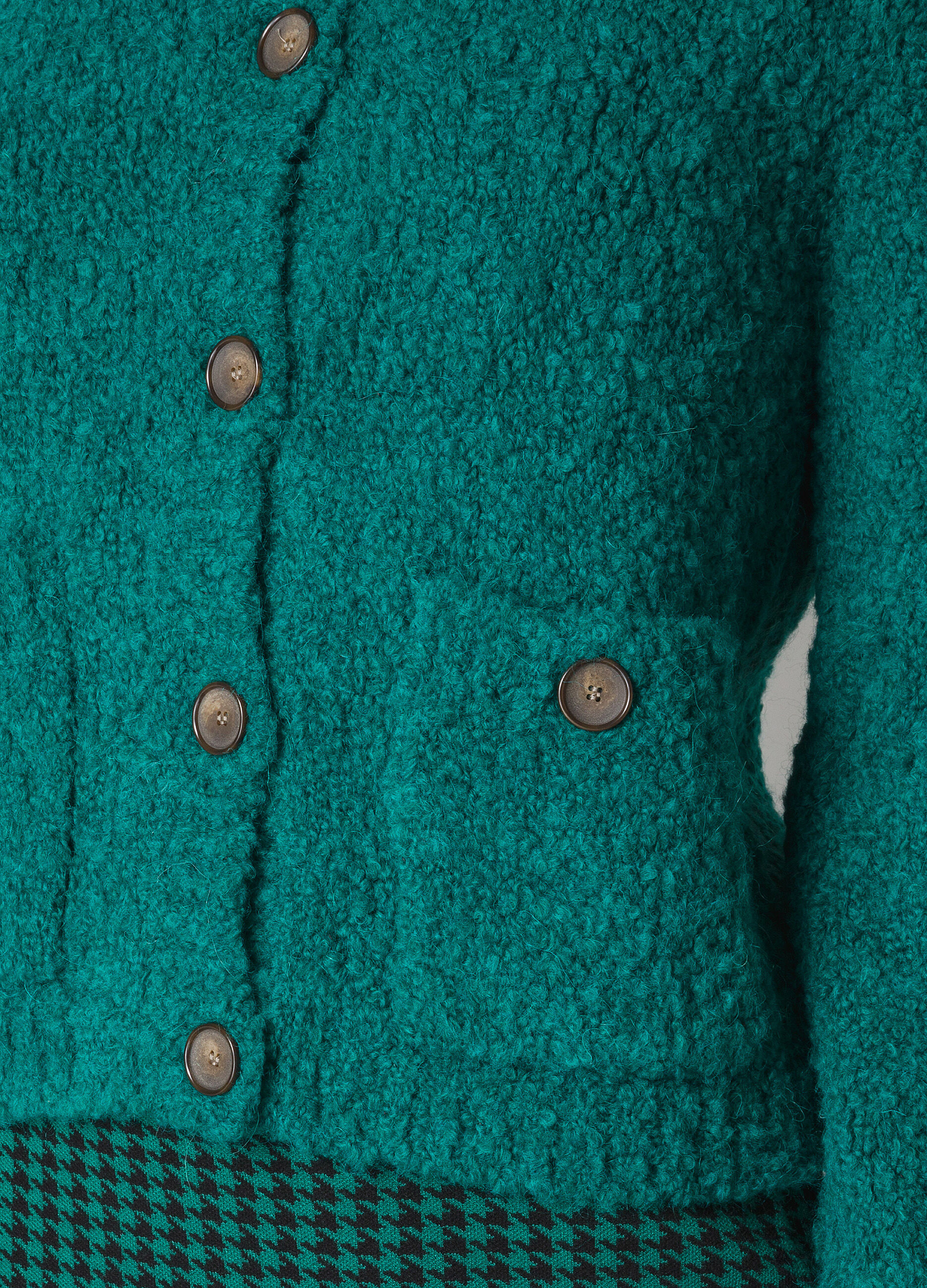 Alpaca wool blend loop stitch cardigan