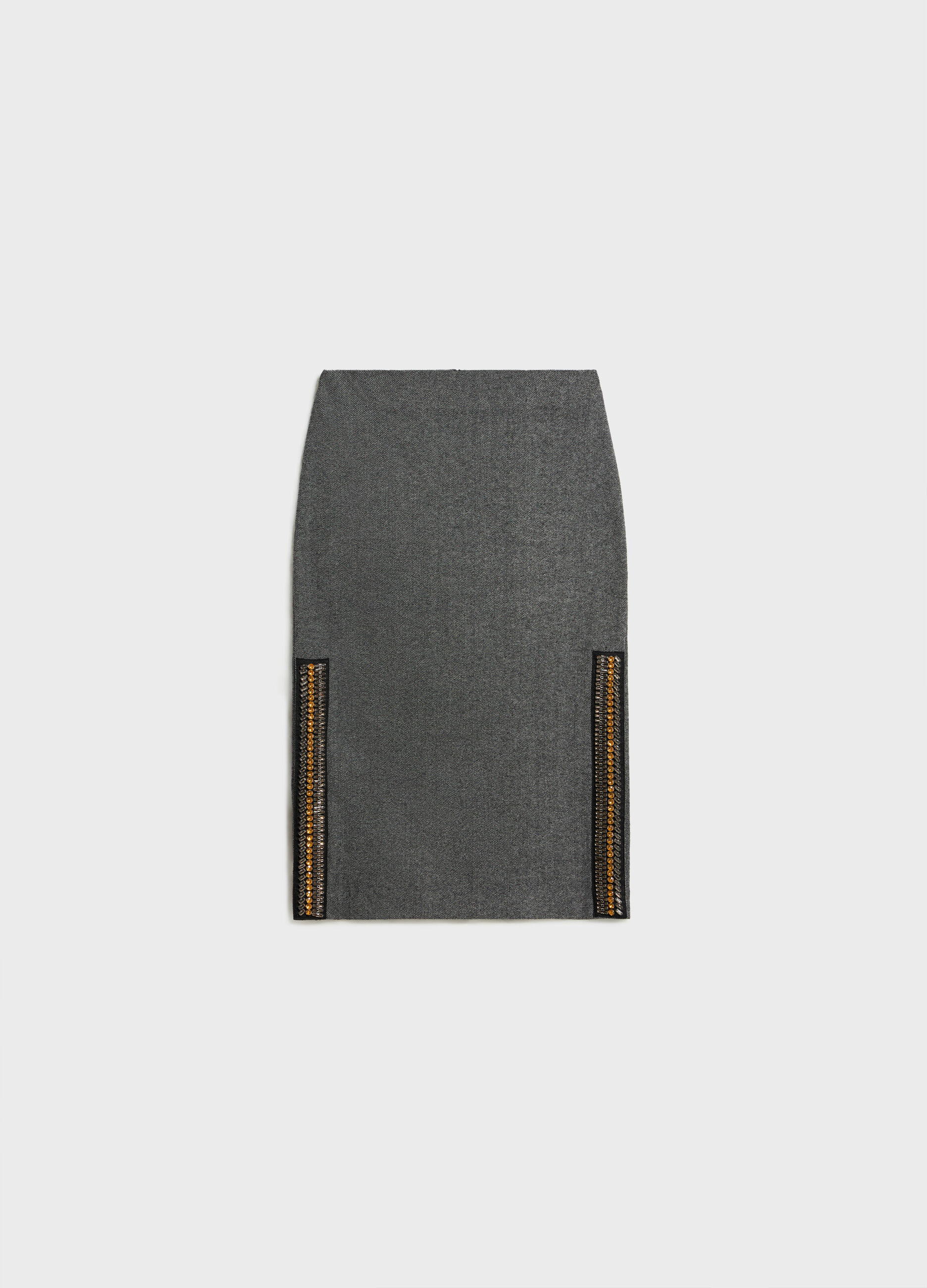 Midi skirt in tweed
