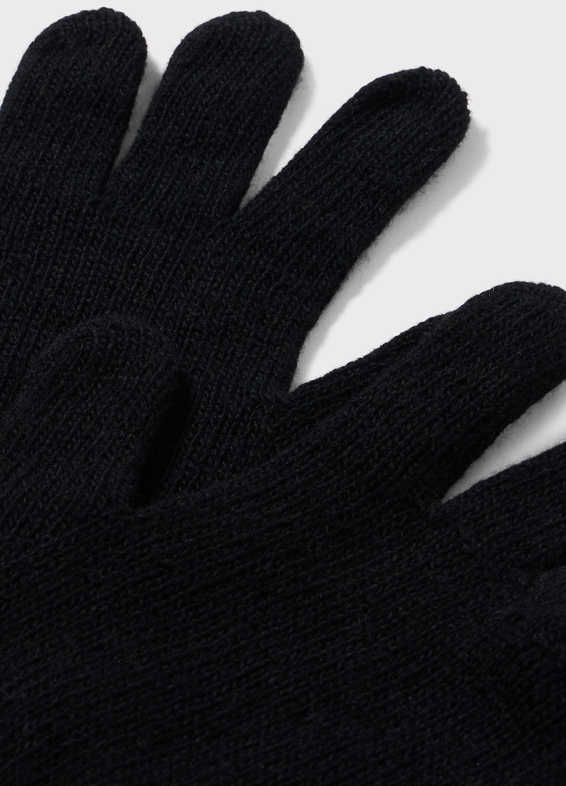 Long wool-blend gloves