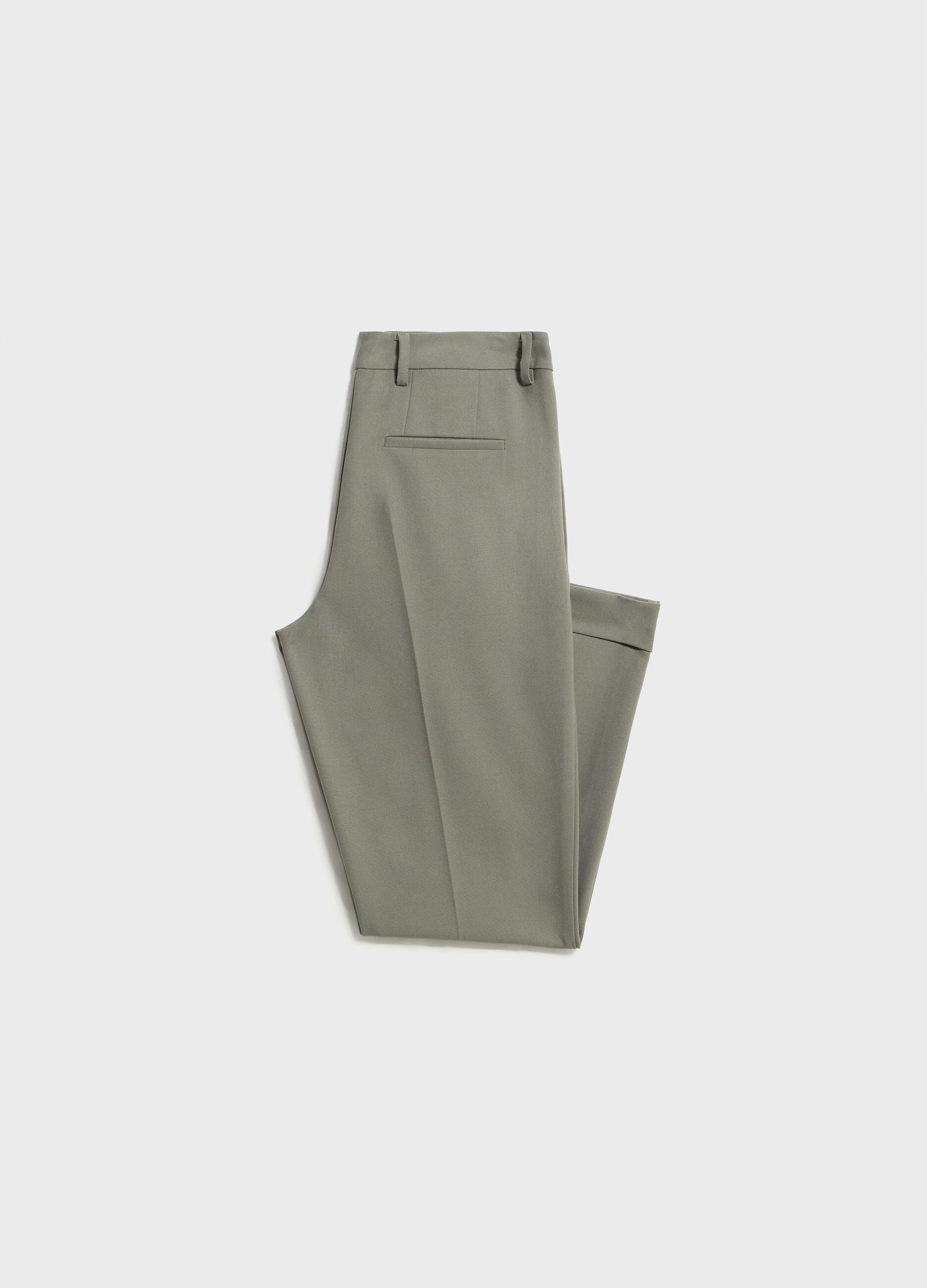 Cigarette trousers in stretch viscose