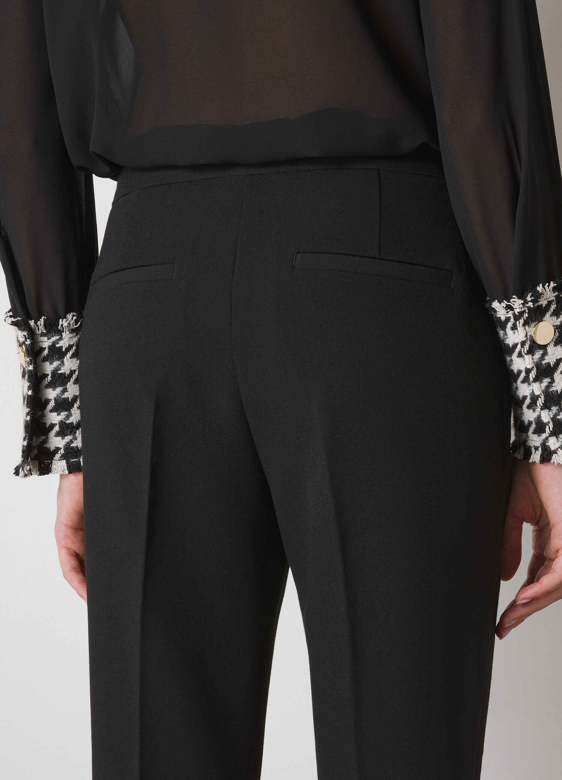 High-waisted stretch fabric trousers_2