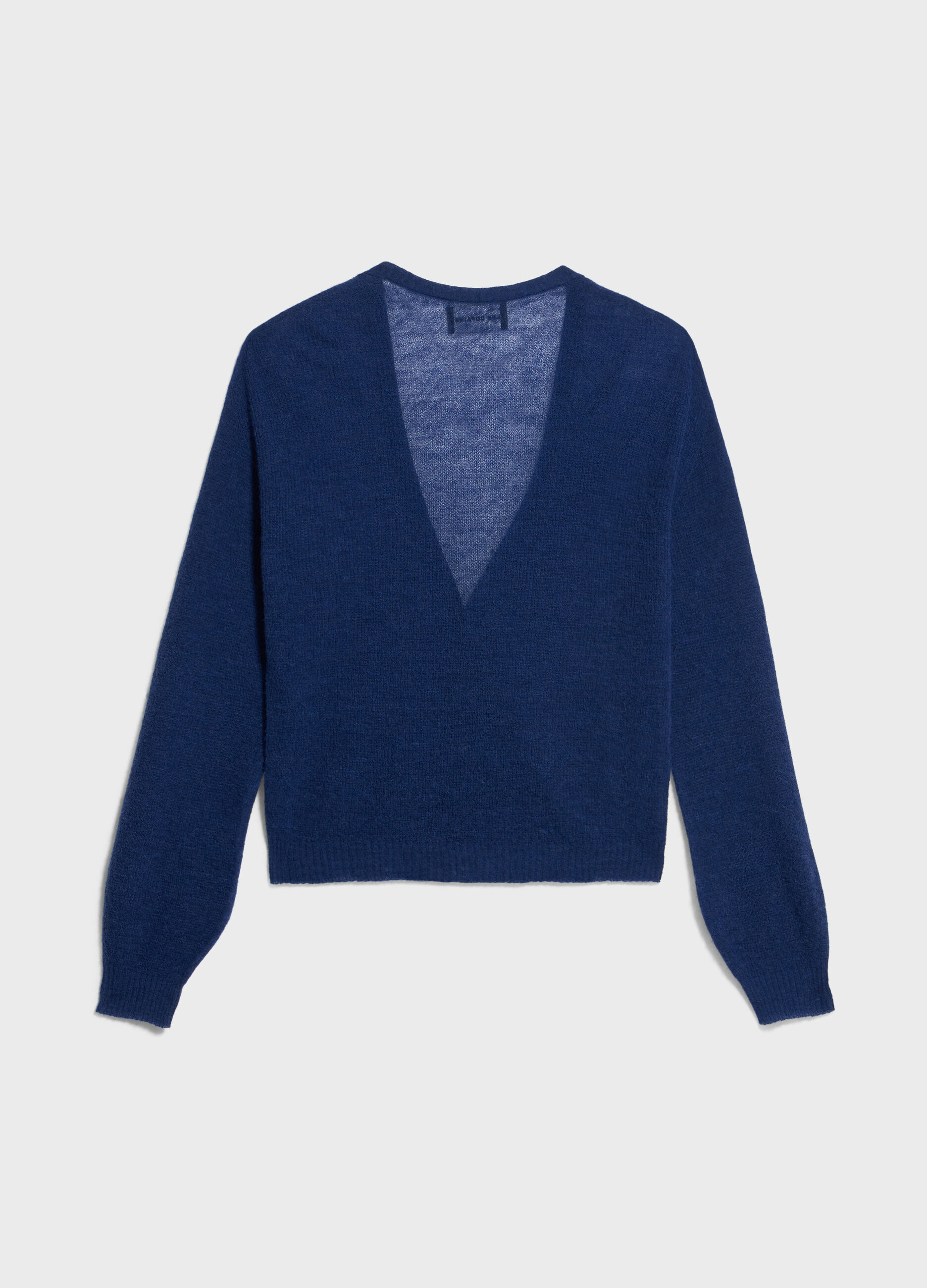 Knitted cardigan with V neck