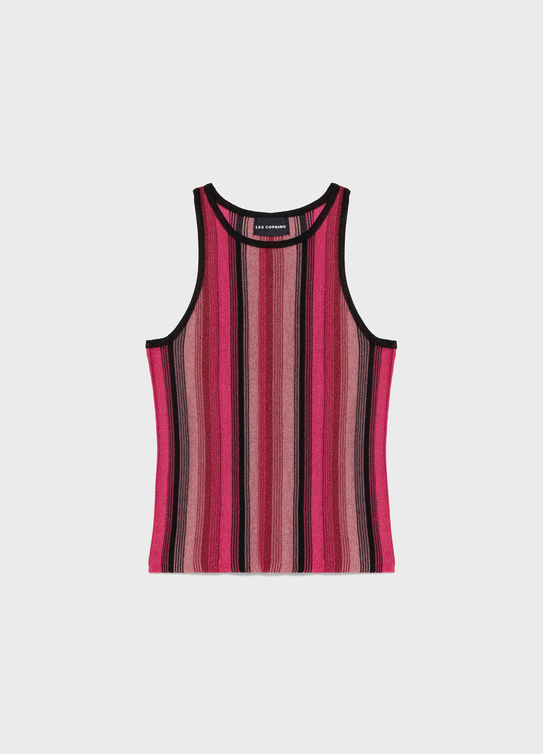 Pink and brown striped sleeveless top_4