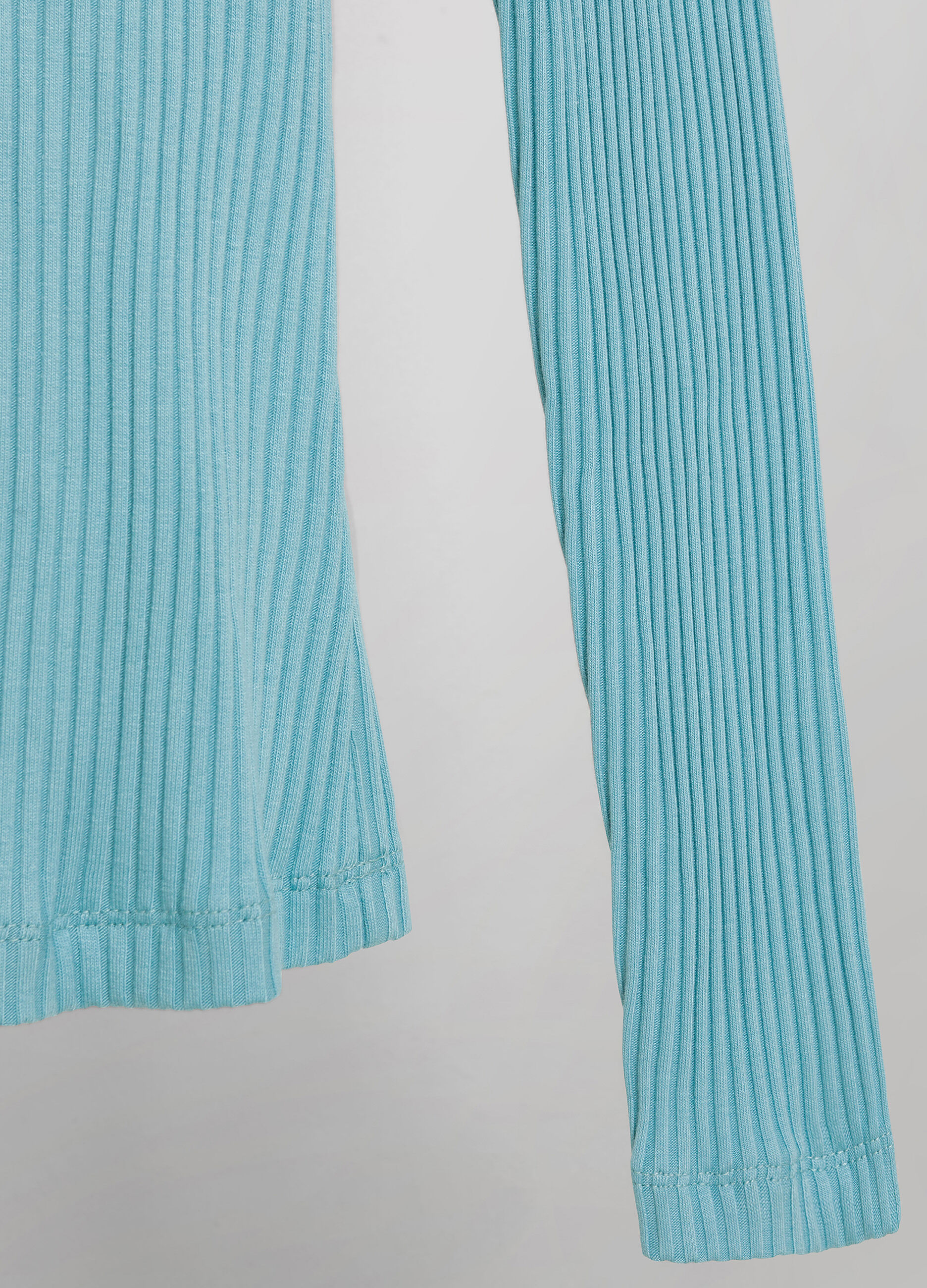 Long-sleeved T-shirt in ribbed stretch cotton_6