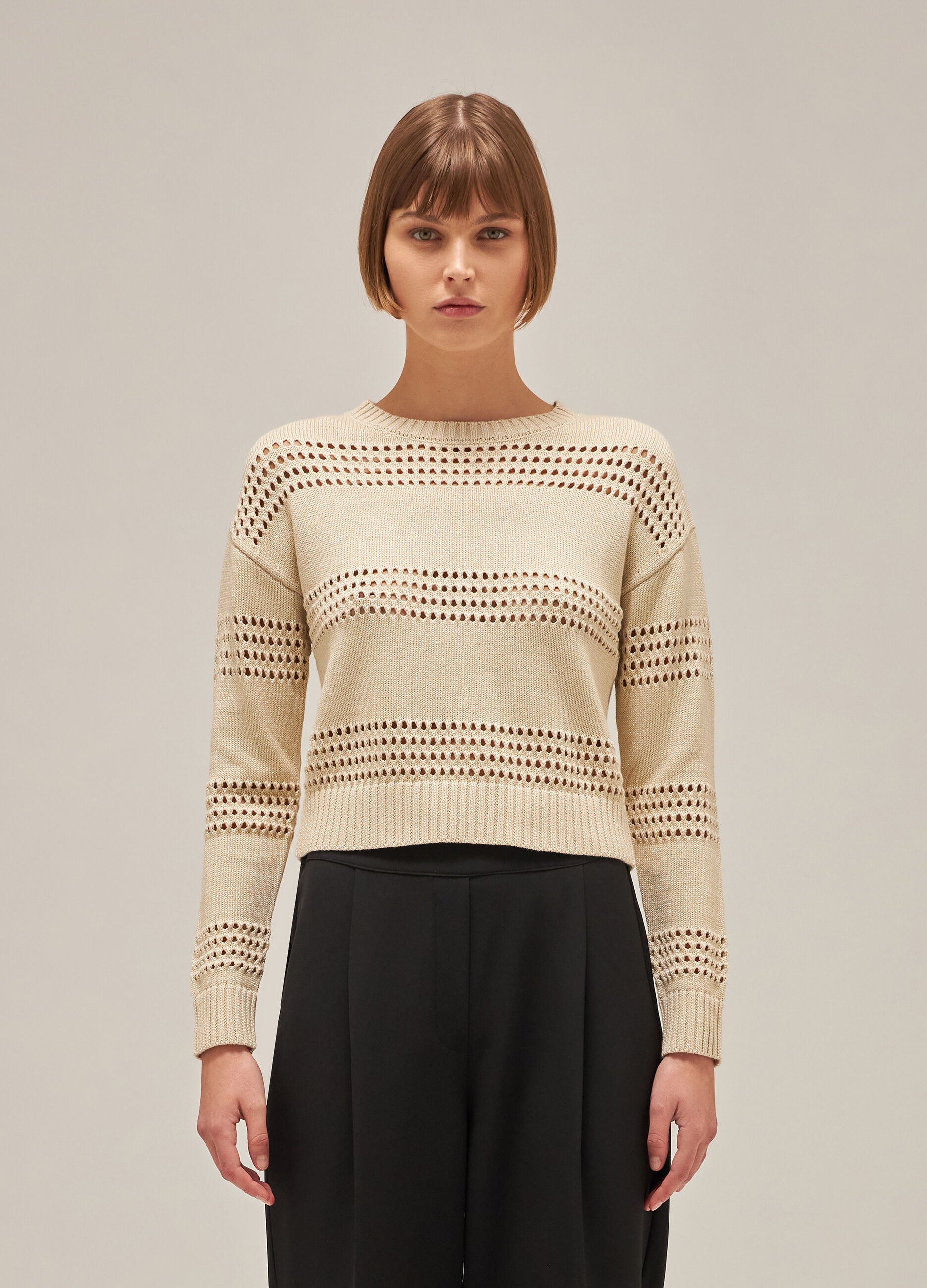 Maglione tricot in seta e cotone_1