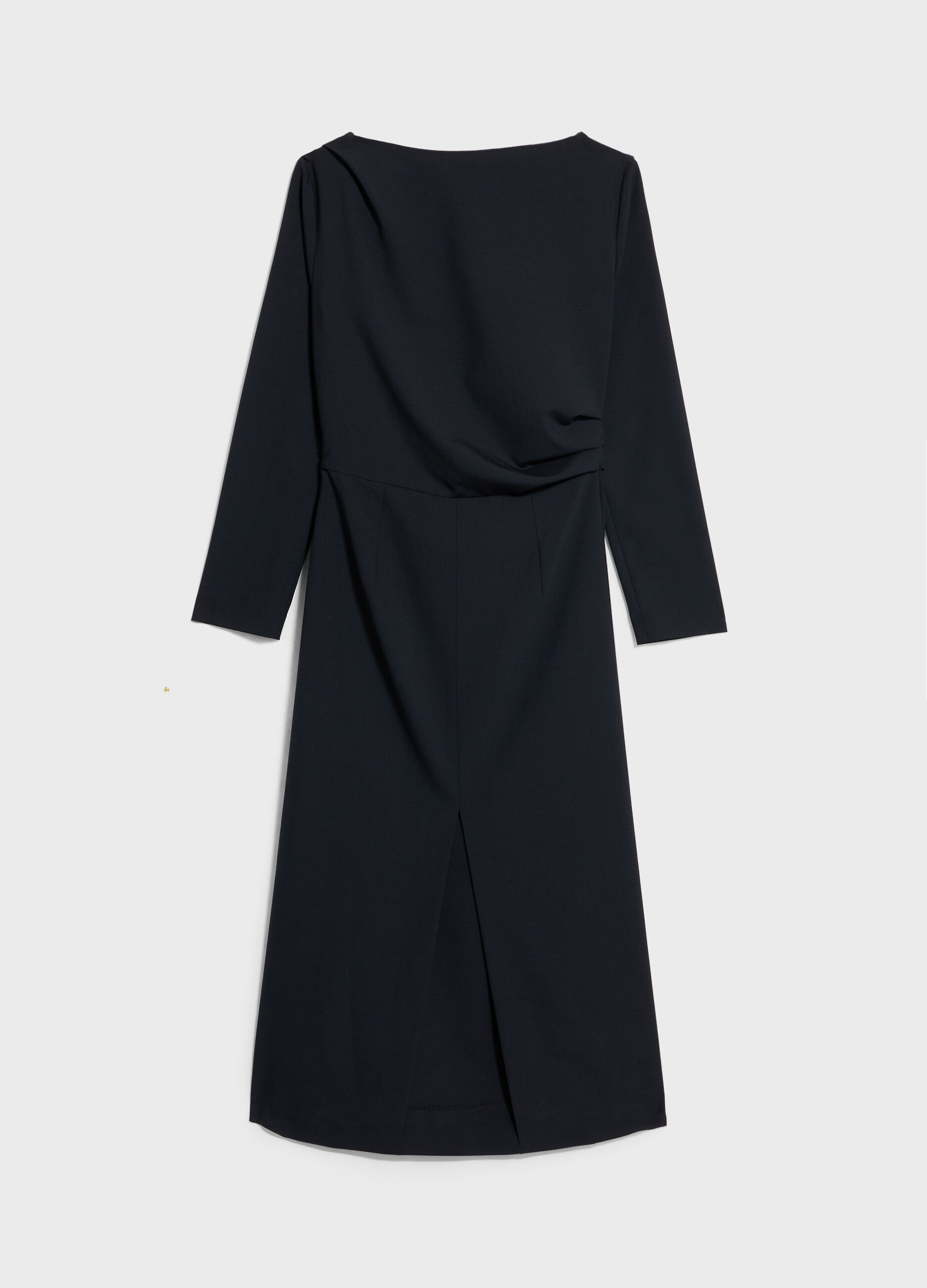 Midi dress with draping