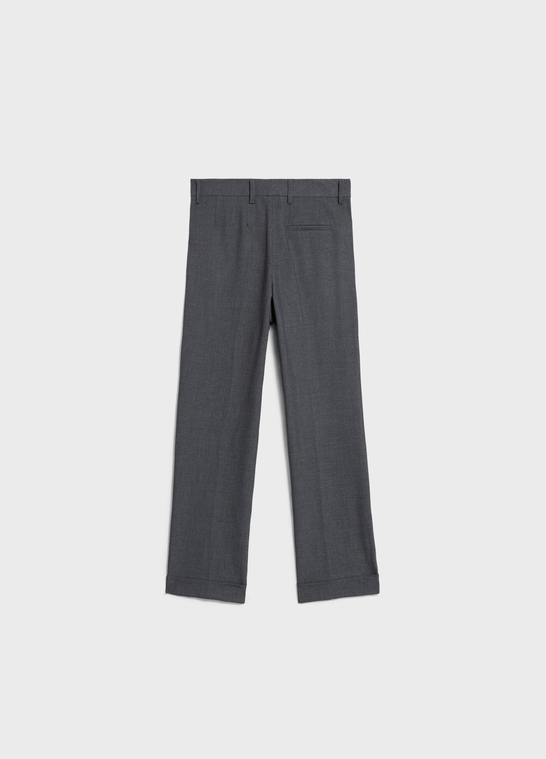 Cigarette trousers with turn-ups
