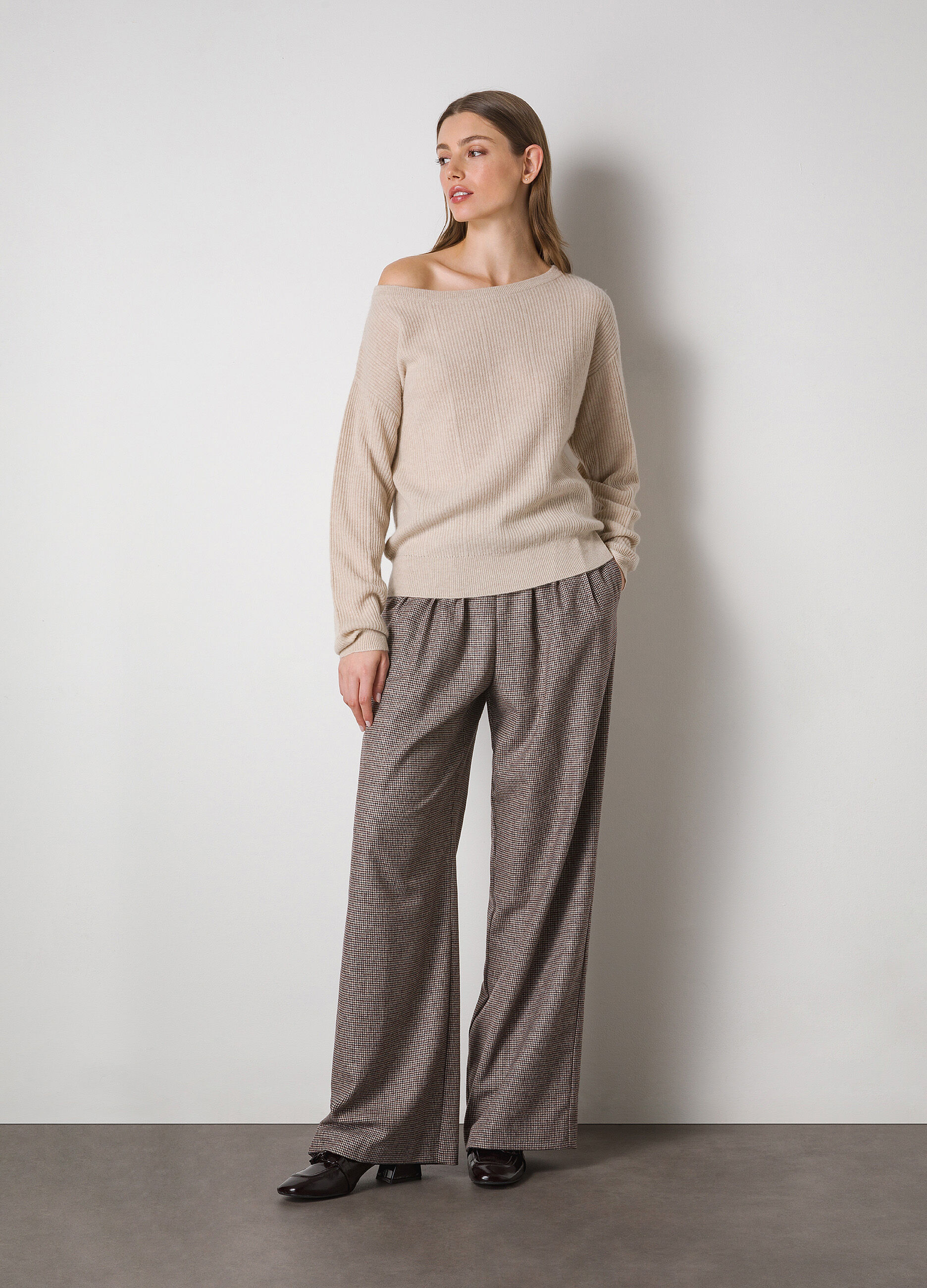 Pure cashmere tricot pullover 