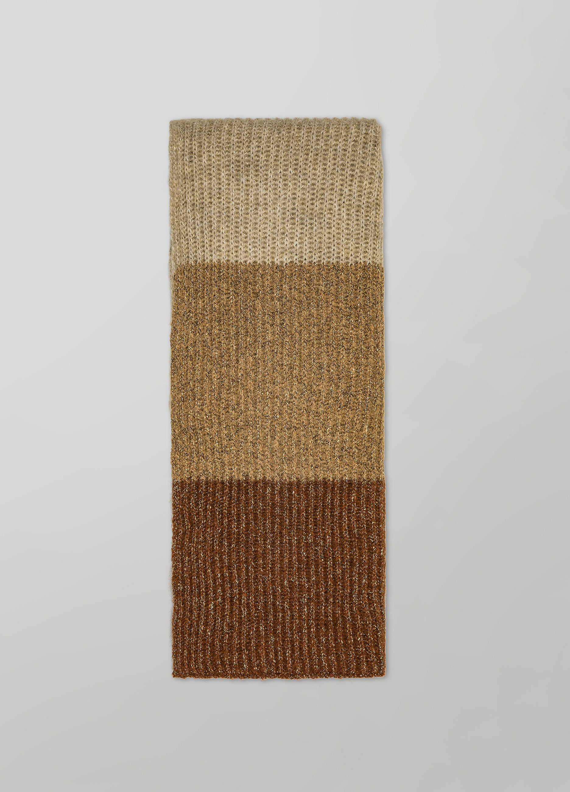 Tricot scarf in wool blend and lurex yarn_1