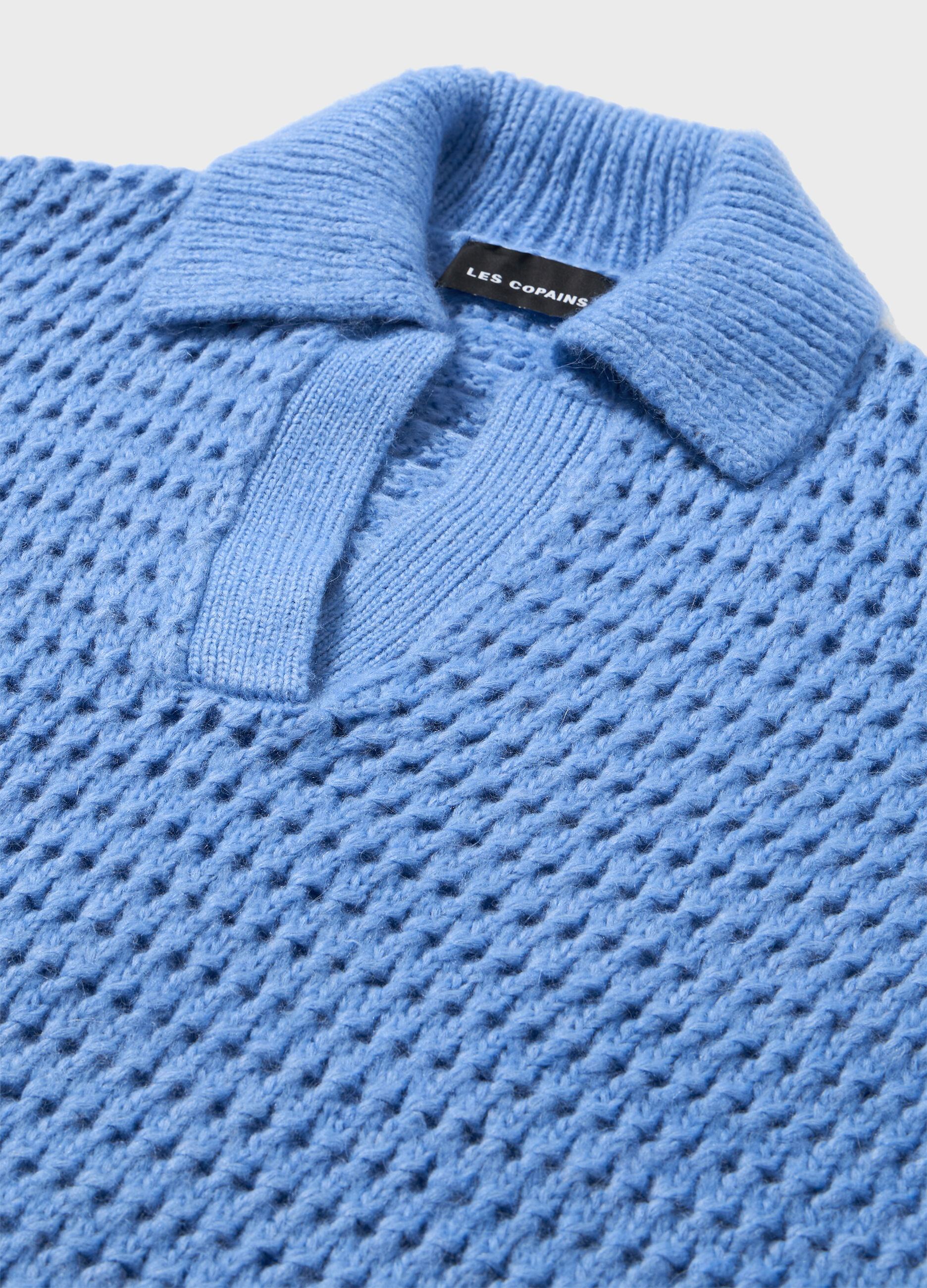 Polo shirt in alpaca, wool and cotton blend