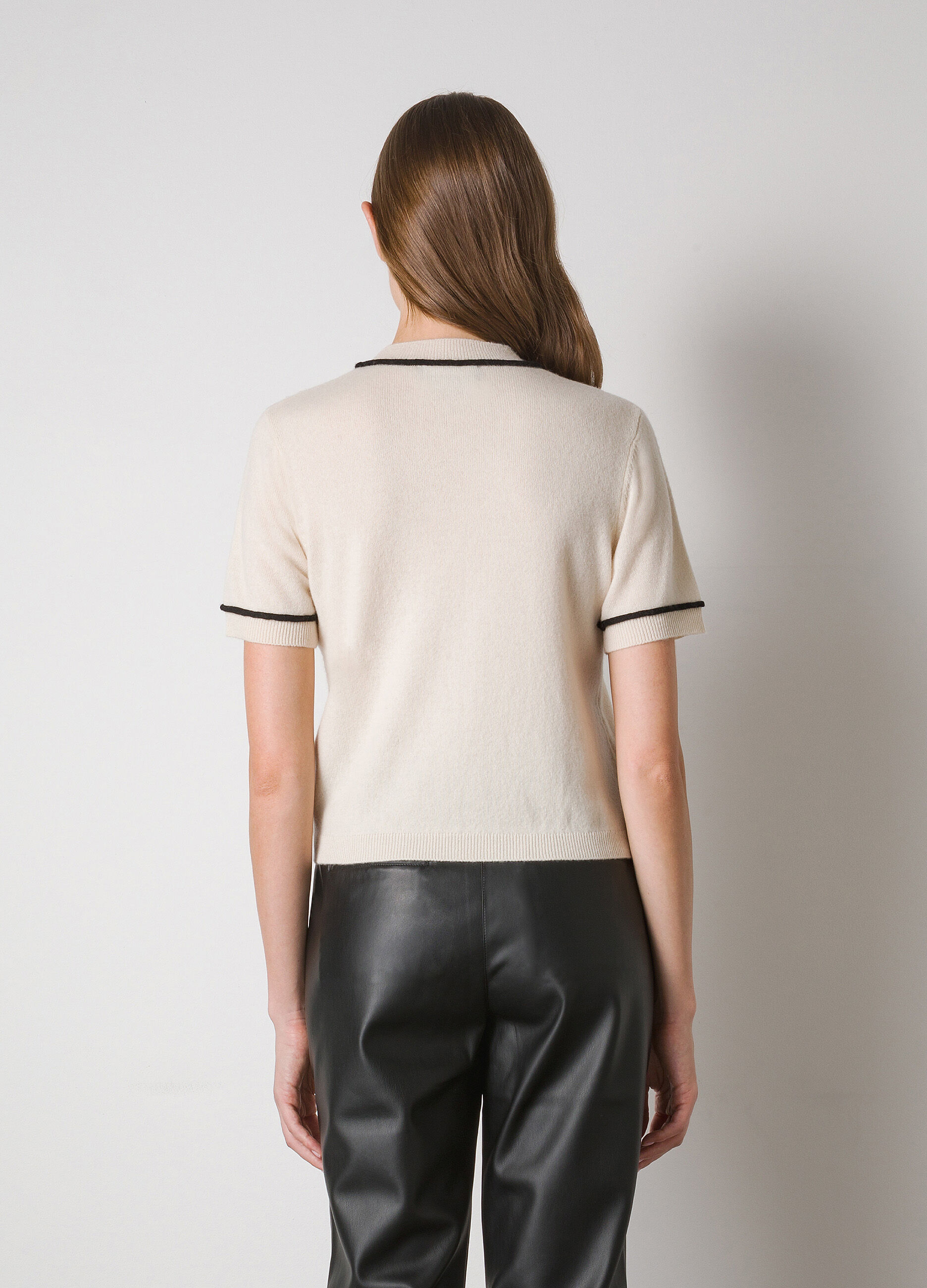 Short-sleeved cashmere-blend tricot_1
