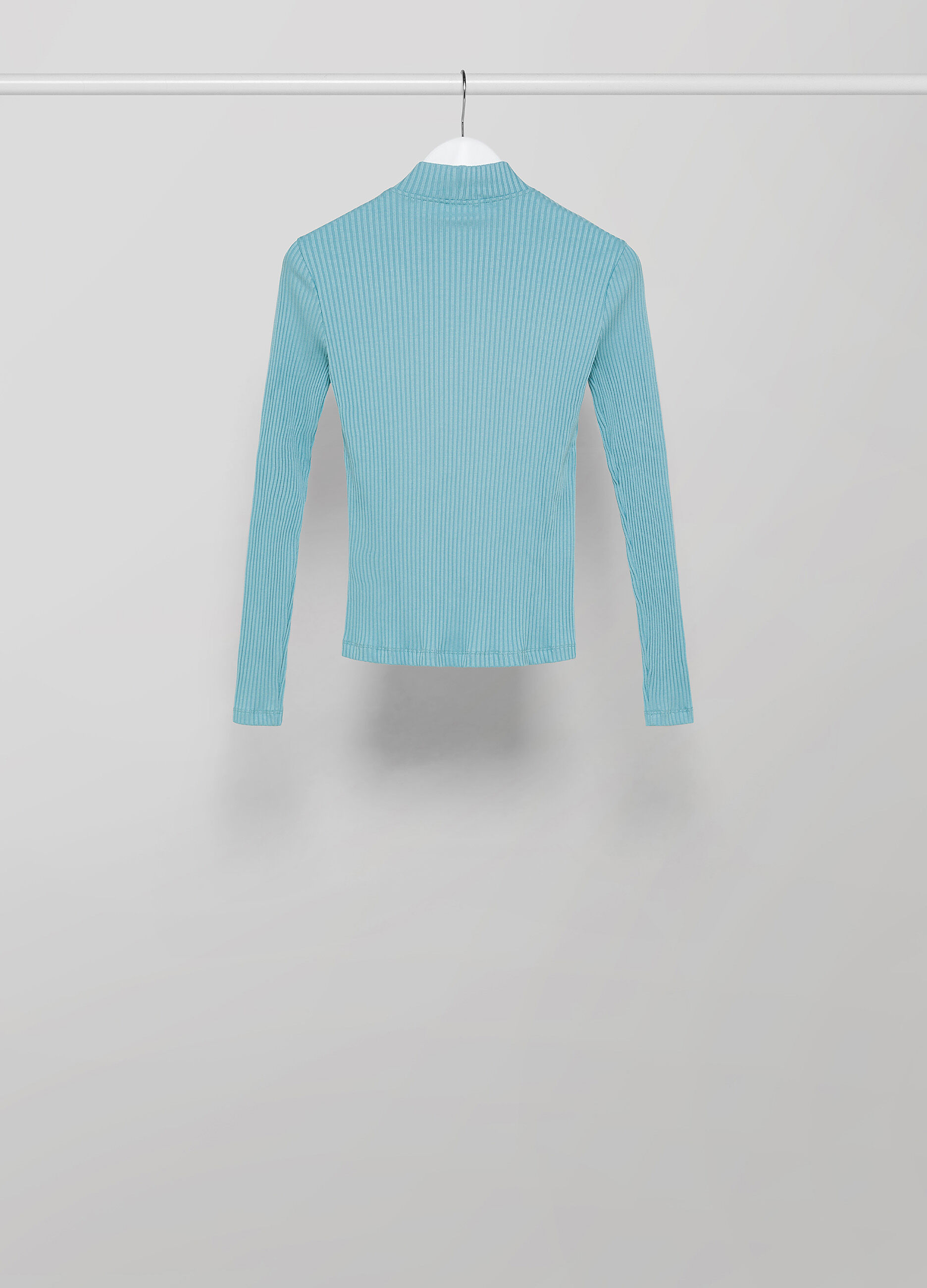 Long-sleeved T-shirt in ribbed stretch cotton_5