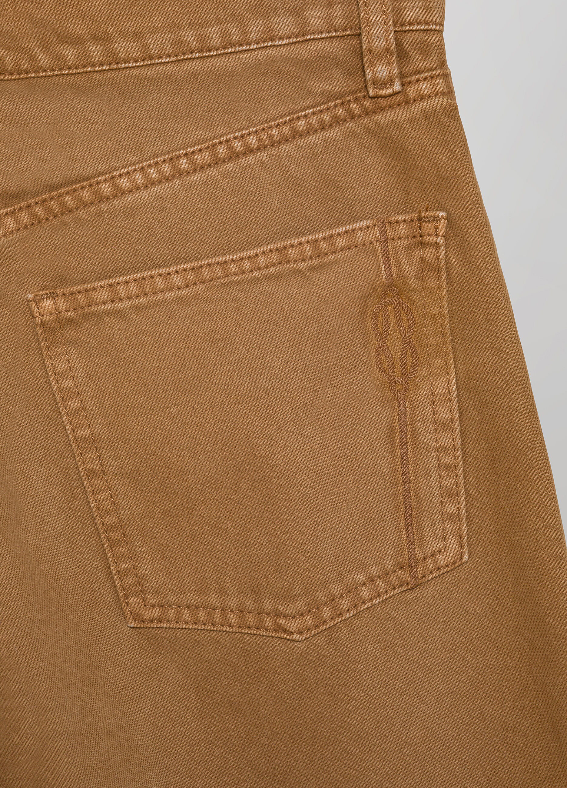 Pure cotton wide leg denim
